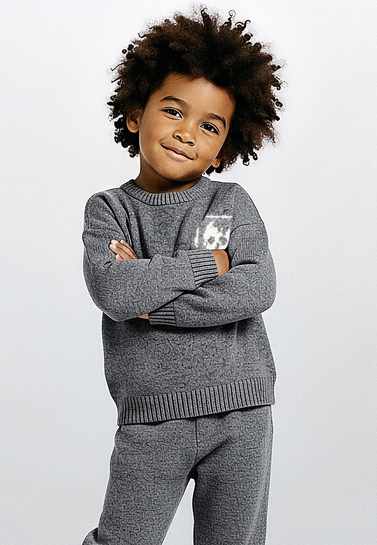 BOYS SKULLY LOGO JUMPER CHARCOAL