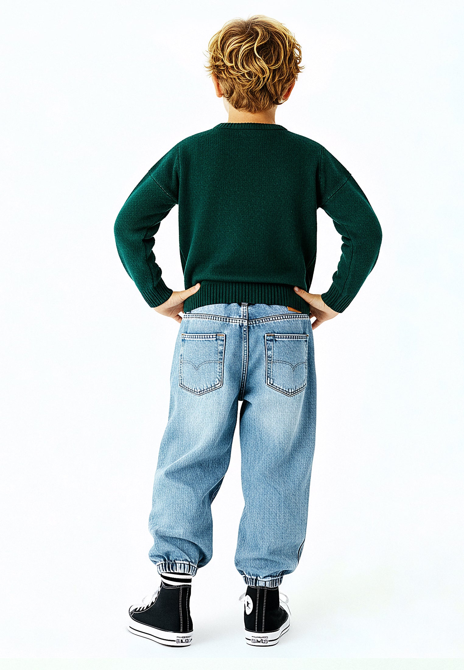 BOYS WILD ONE JUMPER FOREST GREEN
