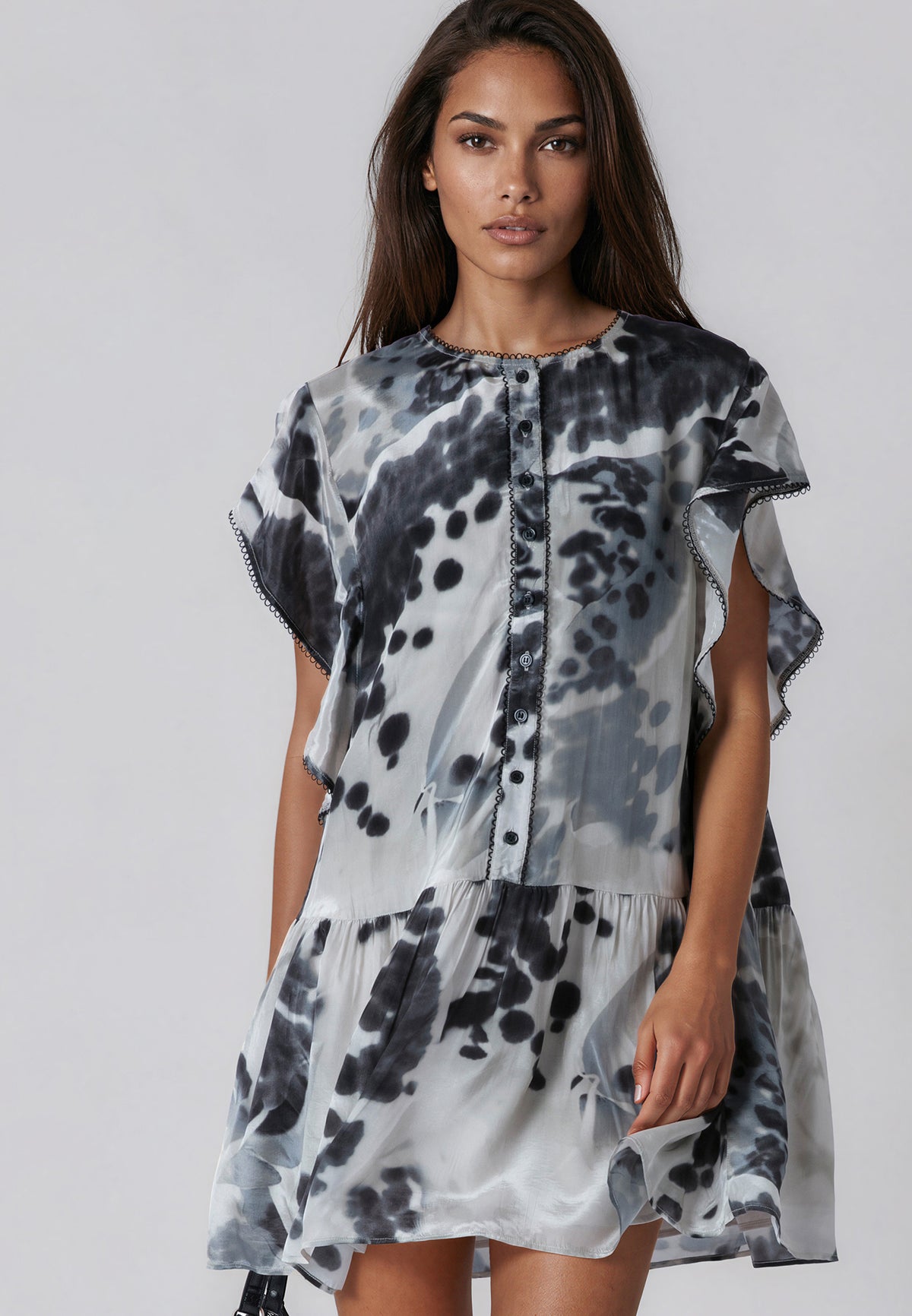 ARA TUNIC ORCHID BLACK