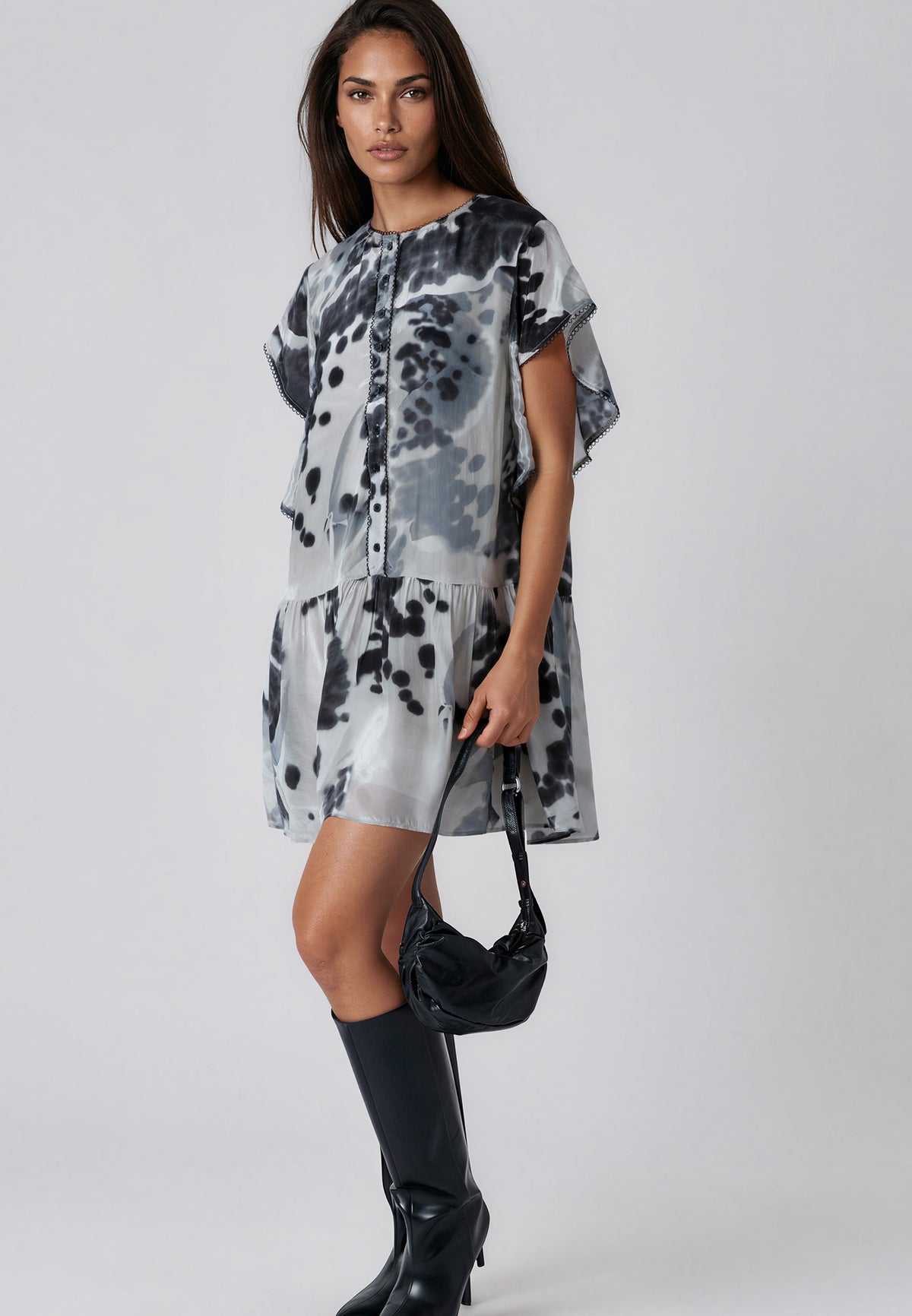 ARA TUNIC ORCHID BLACK