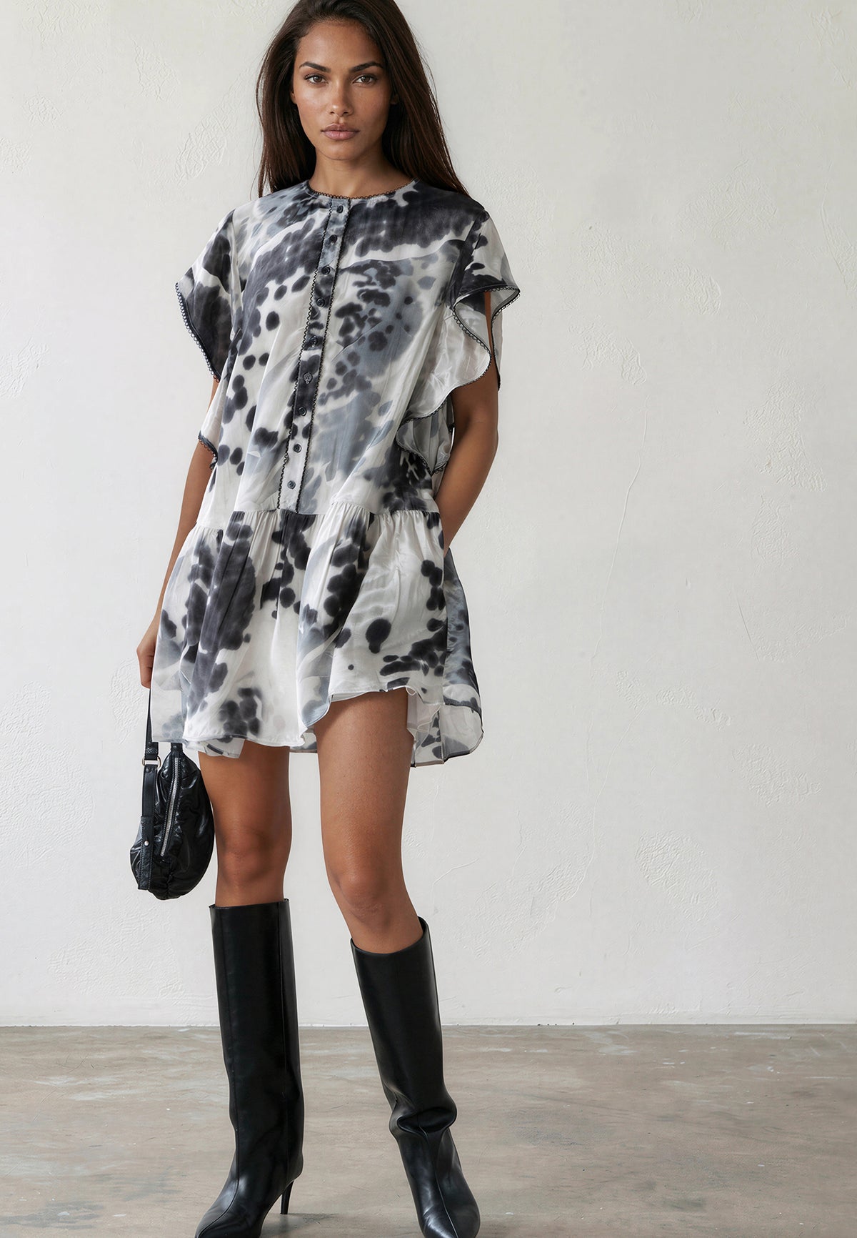 ARA TUNIC ORCHID BLACK