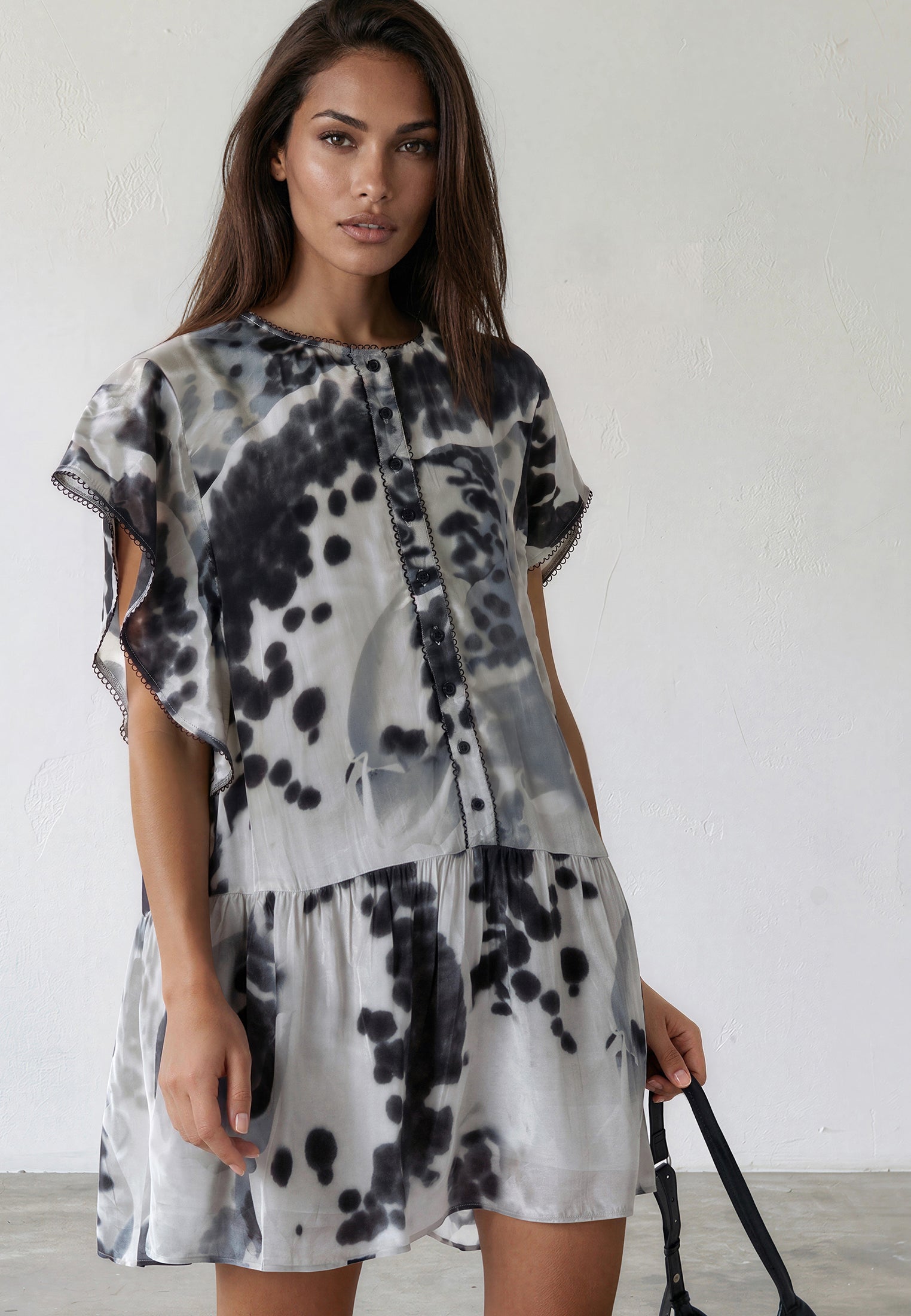 ARA TUNIC ORCHID BLACK