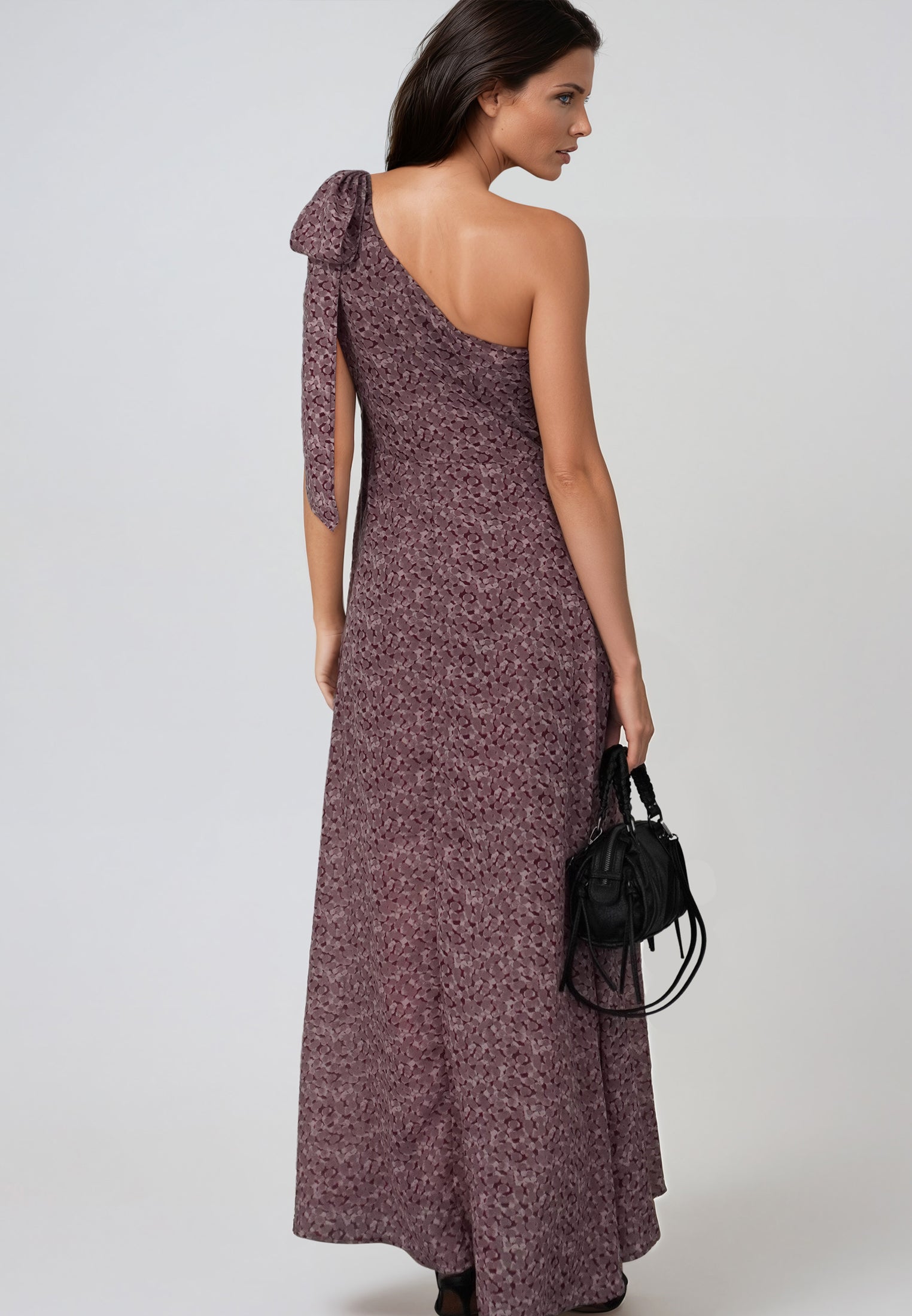 MARINA ONE SHOULDER DRESS BLEND ASHES