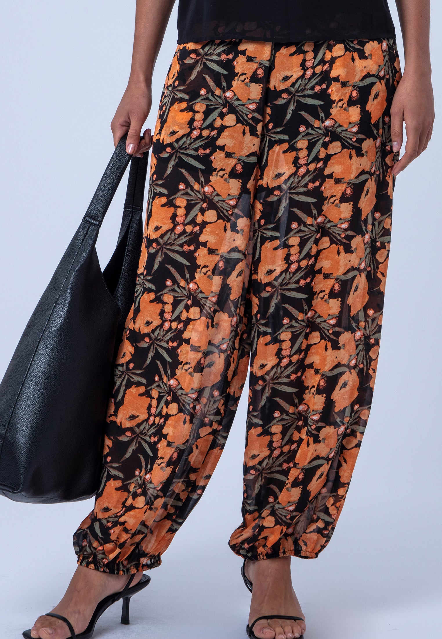 HELENA TROUSERS PRIME ORANGE FLORAL
