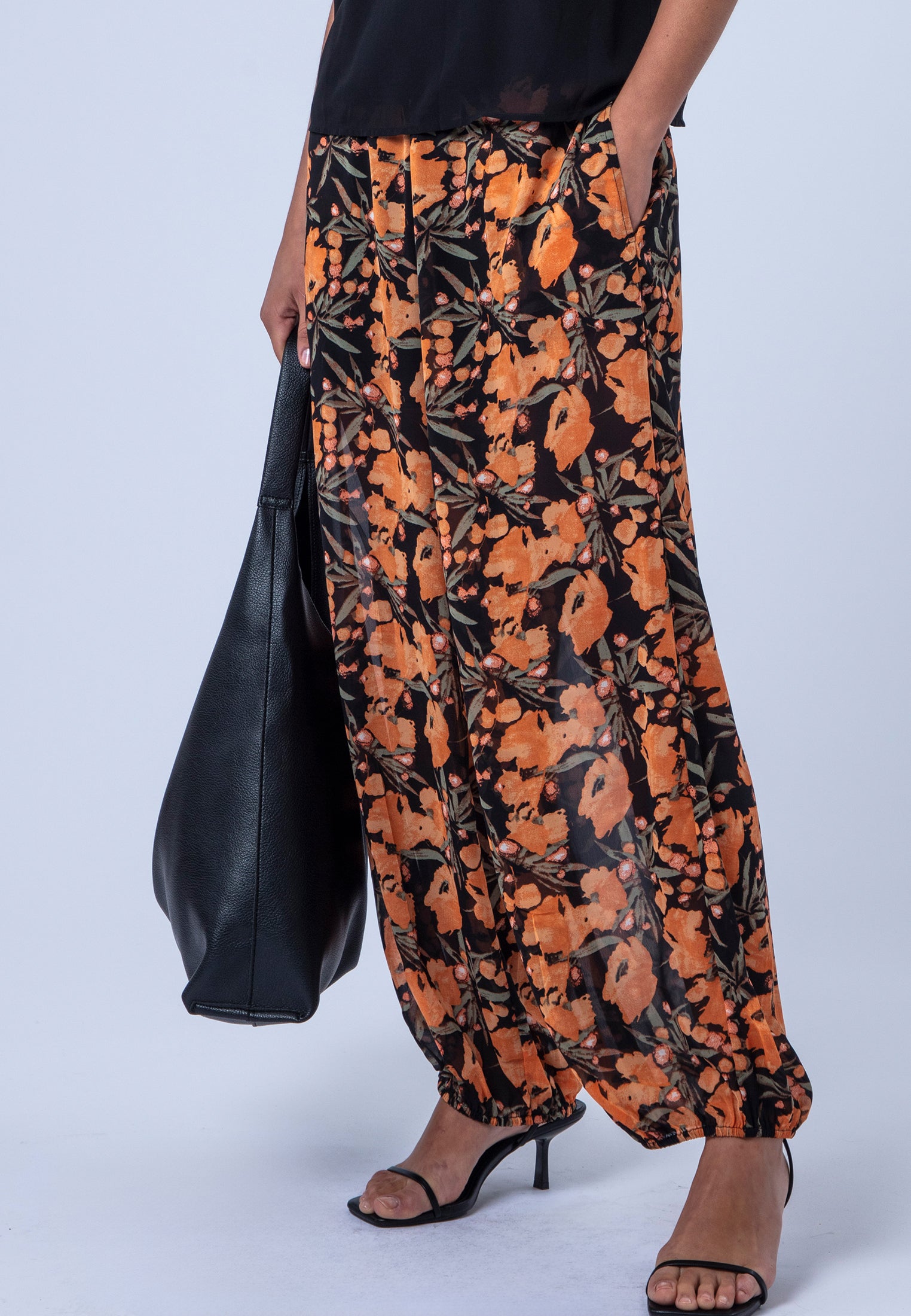 HELENA TROUSERS PRIME ORANGE FLORAL