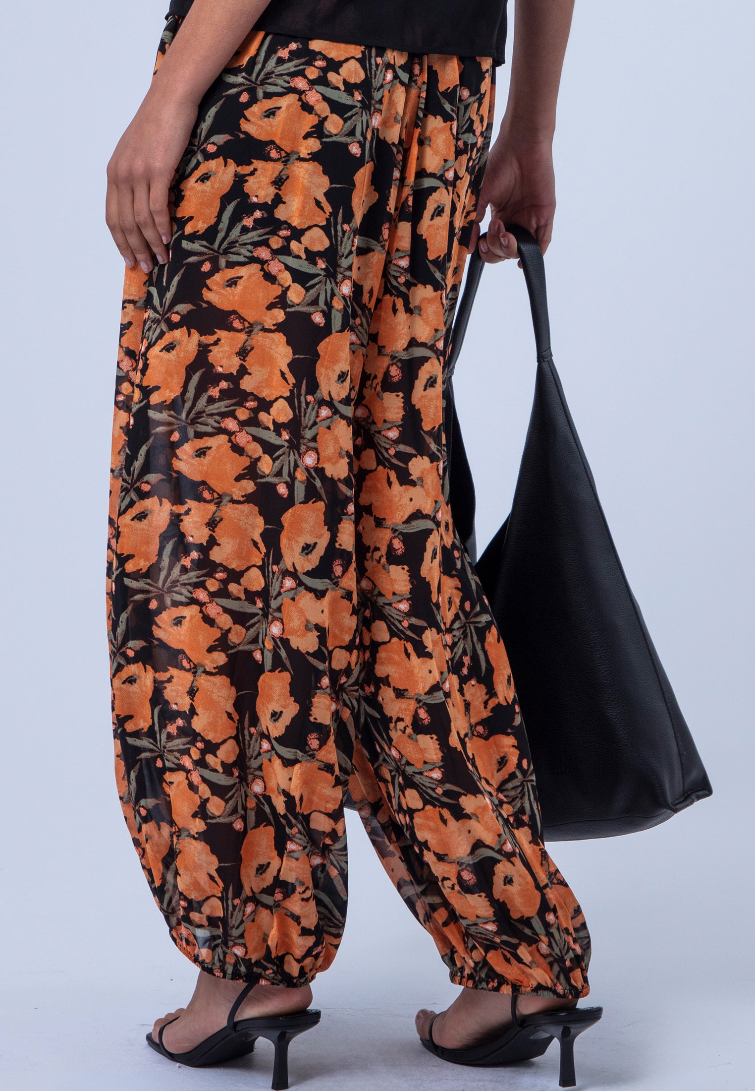 HELENA TROUSERS PRIME ORANGE FLORAL