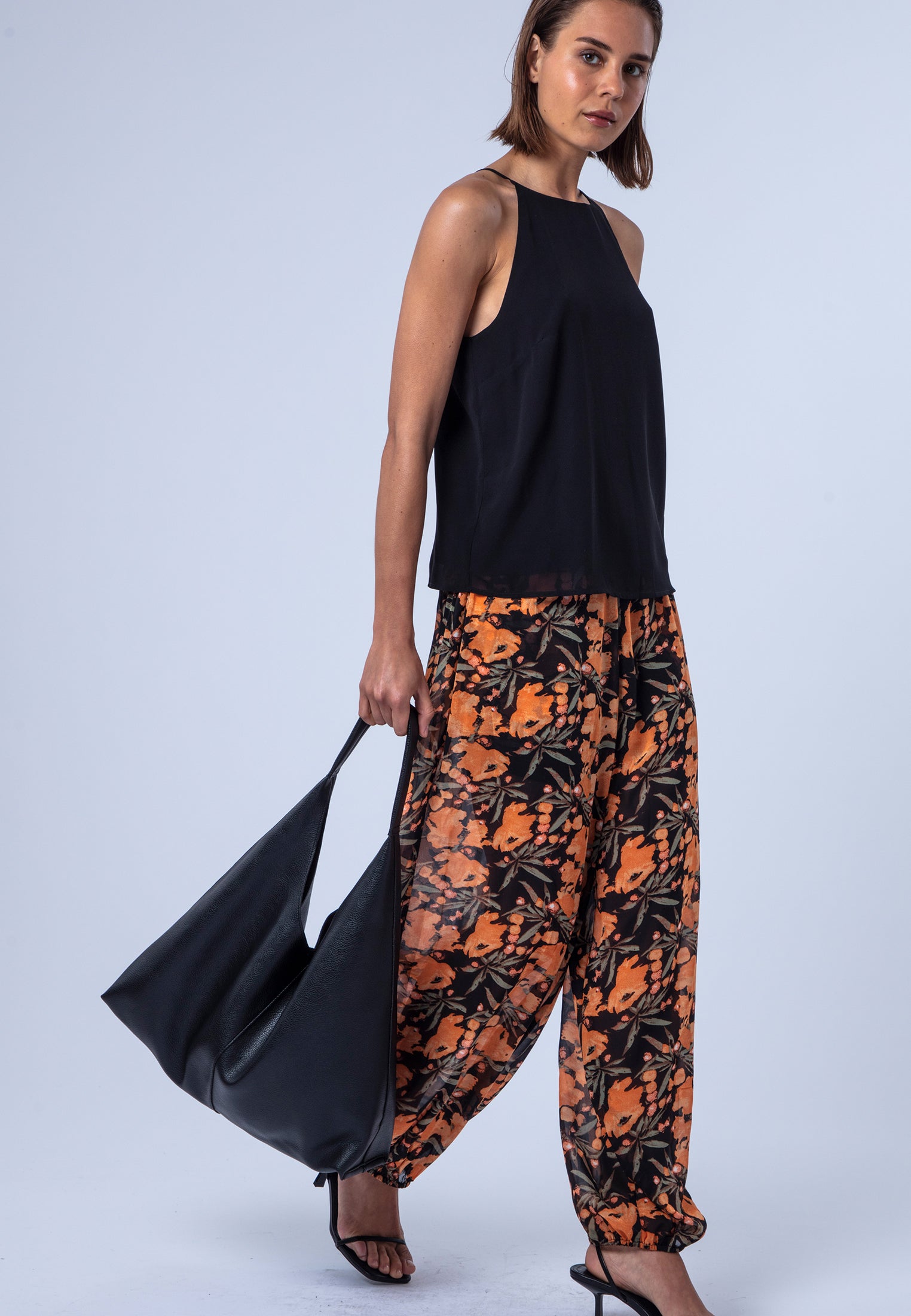 HELENA TROUSERS PRIME ORANGE FLORAL