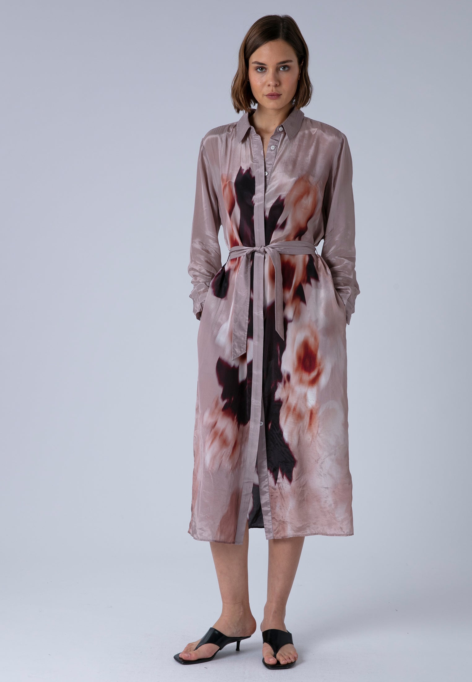 TORY SHIRTDRESS BLUR ASHES