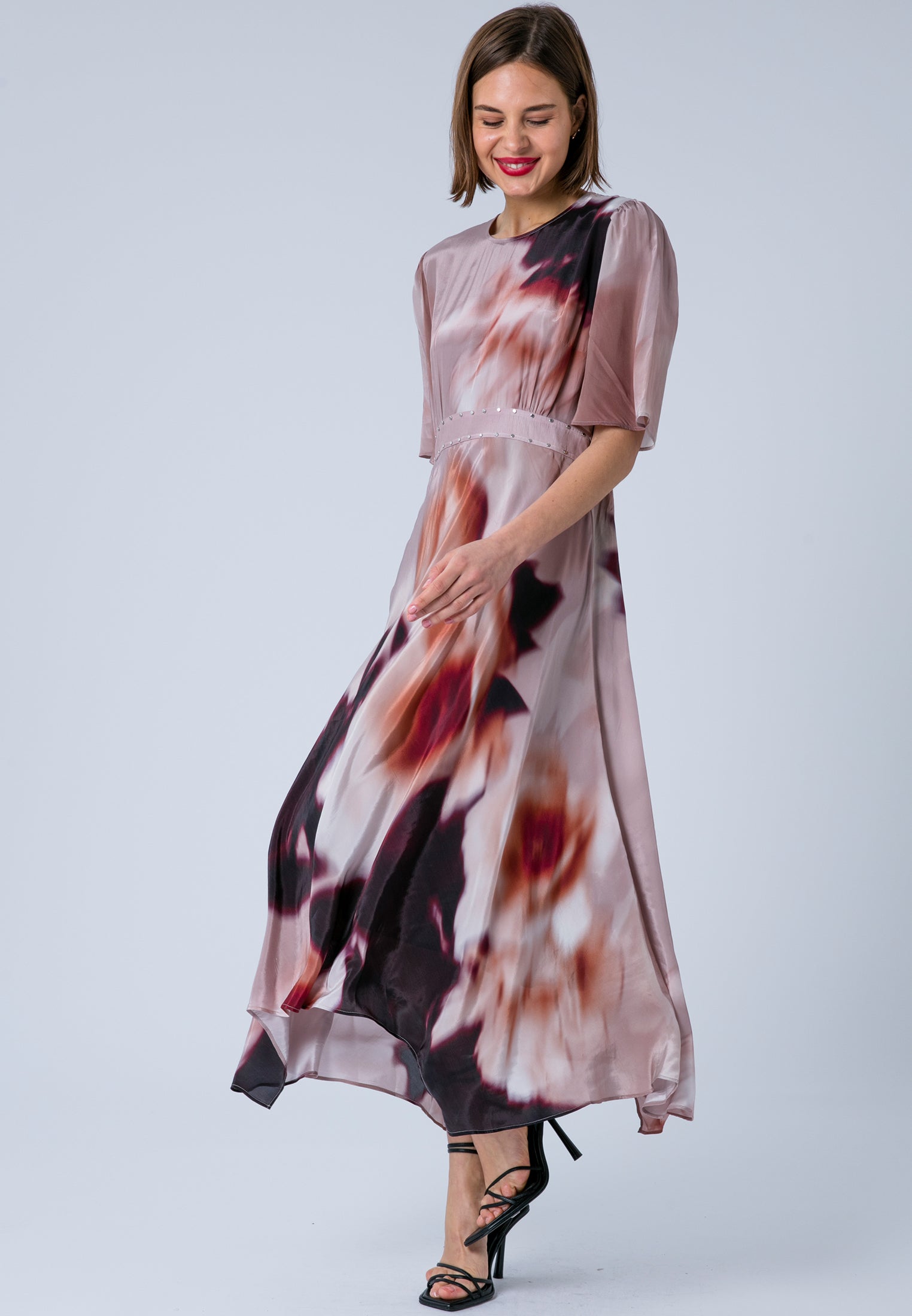 TORY TEA DRESS BLUR ASHES