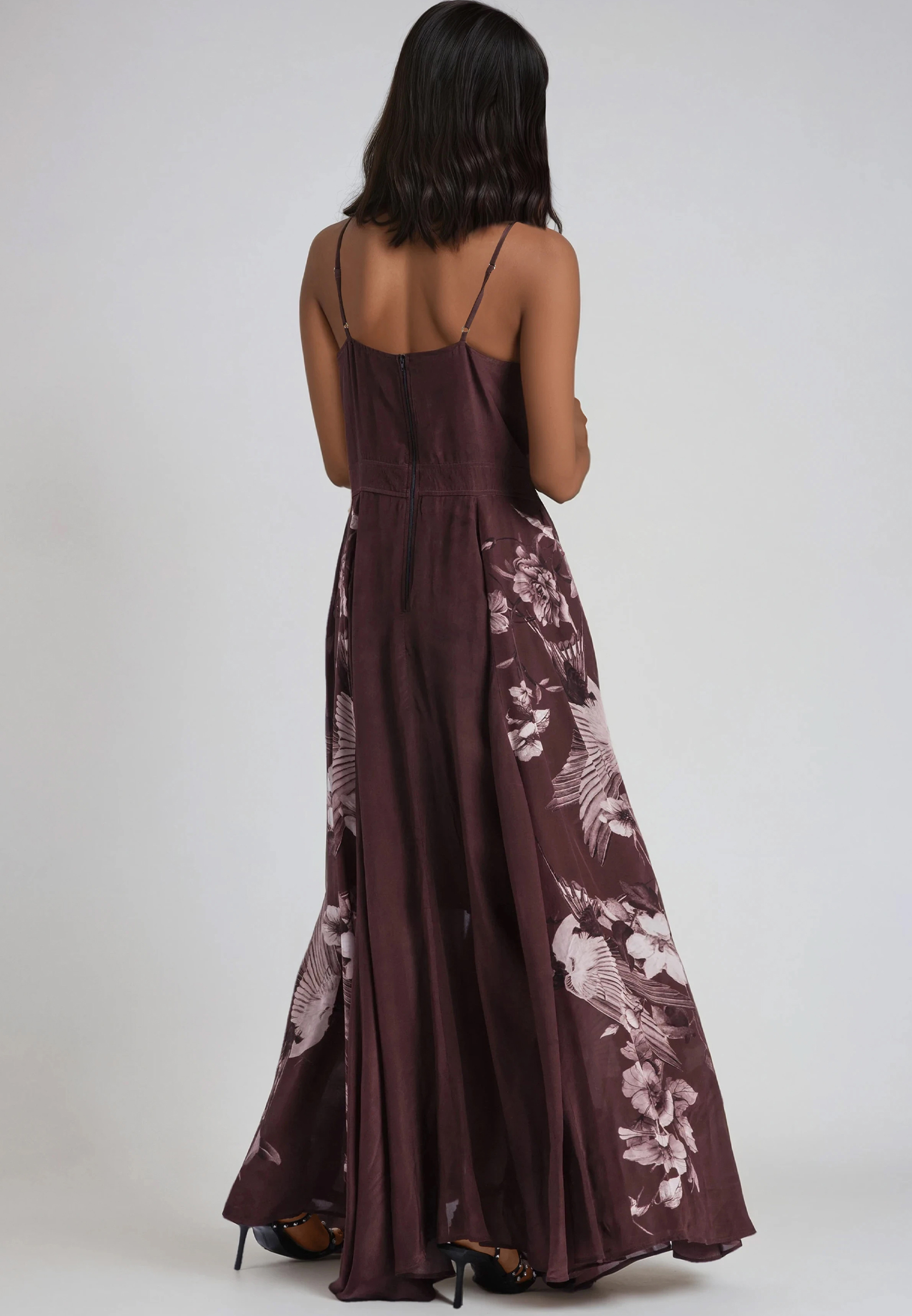 INVERSION DRESS BROWN