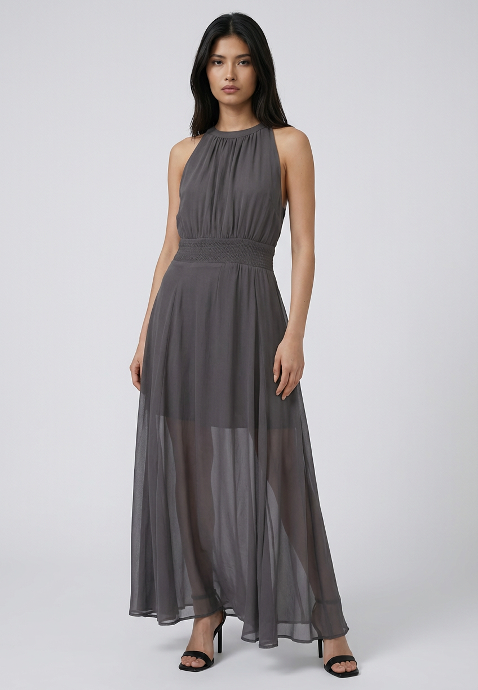 SIGN MAXI DRESS GUN METAL