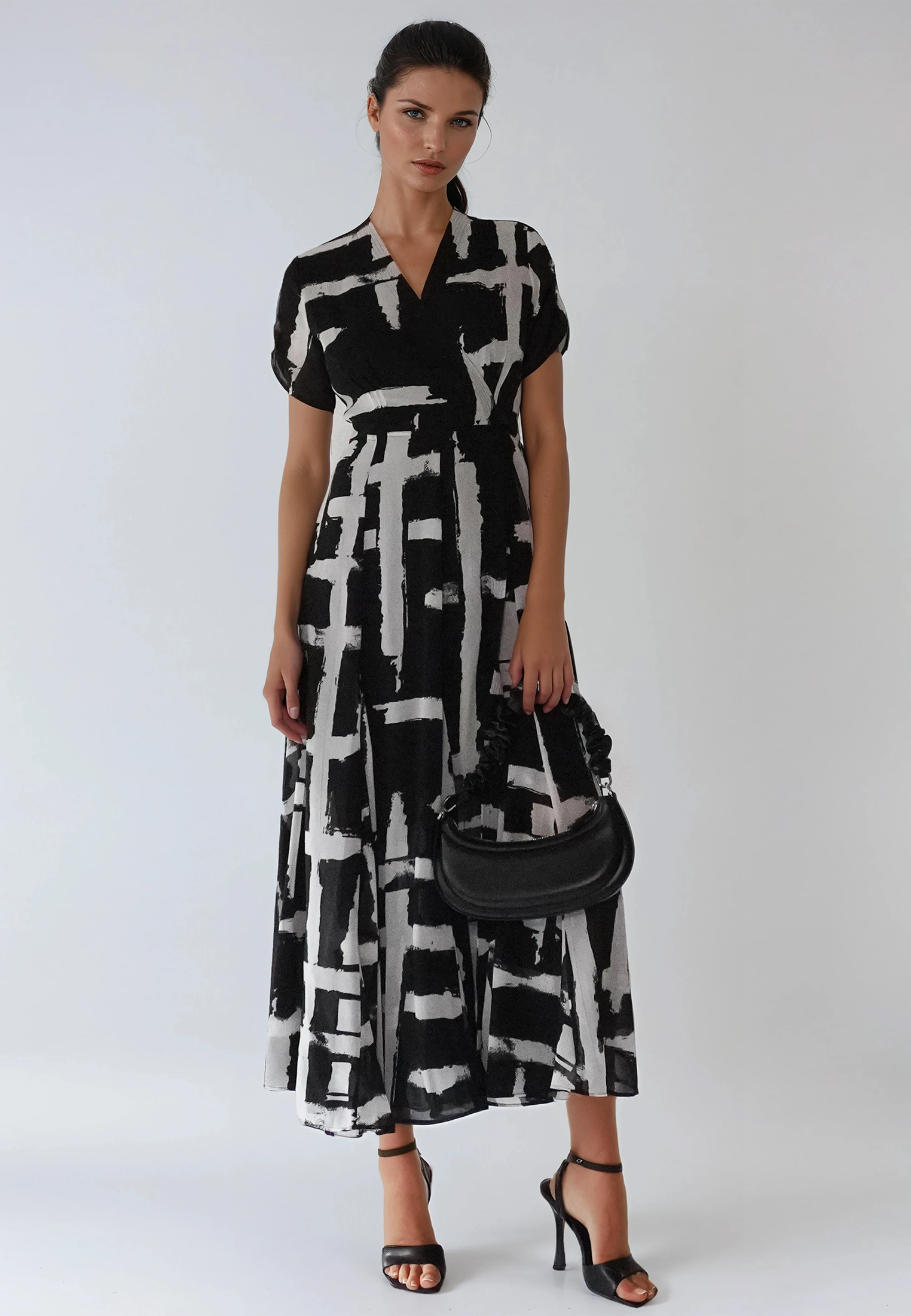 SOLSTICE MAXI DRESS SELVAGE BLACK