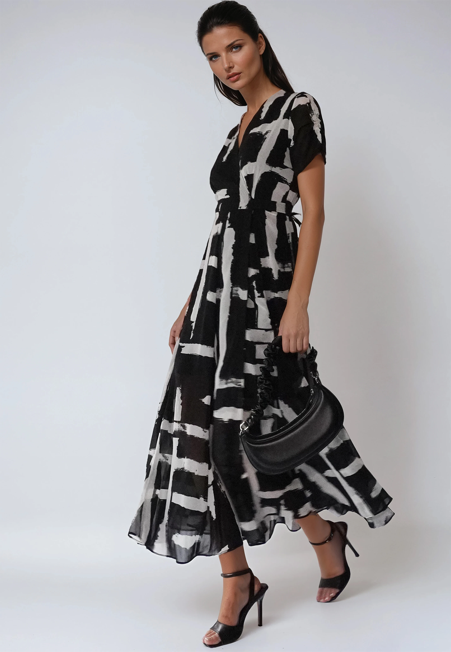 SOLSTICE MAXI DRESS SELVAGE BLACK