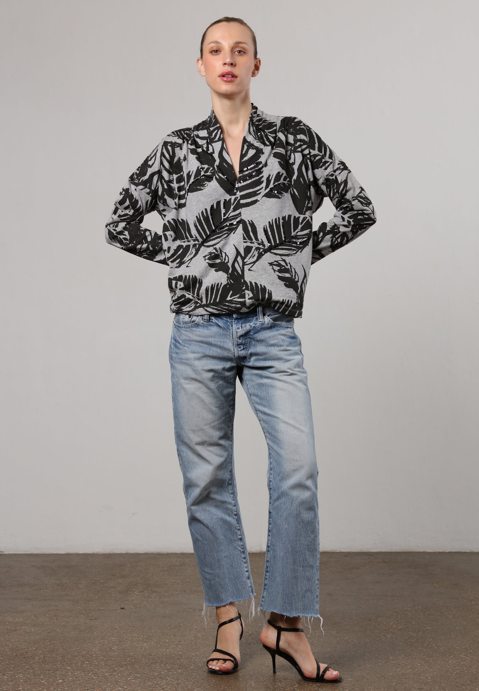 TRIBE TOP GREY MARL