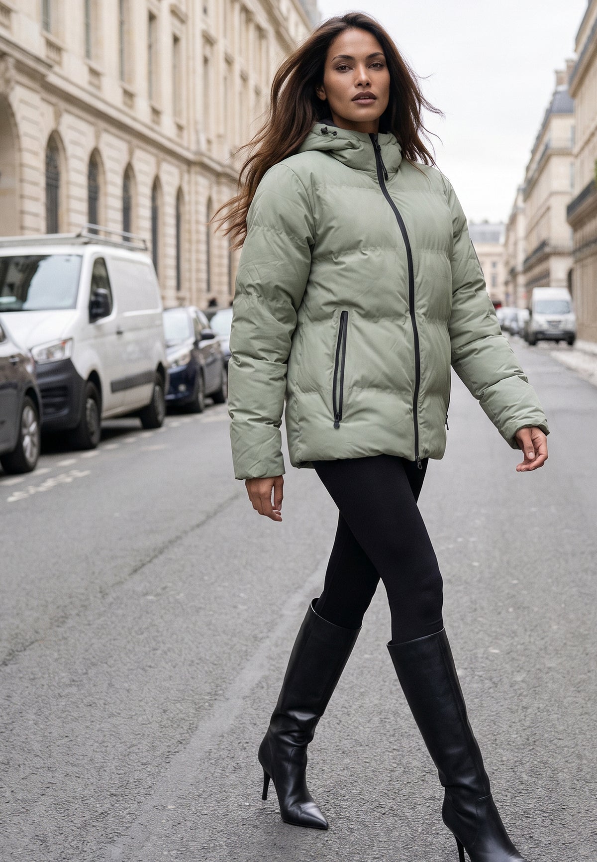 GREEN PERFORMANCE PUFFER JACKET