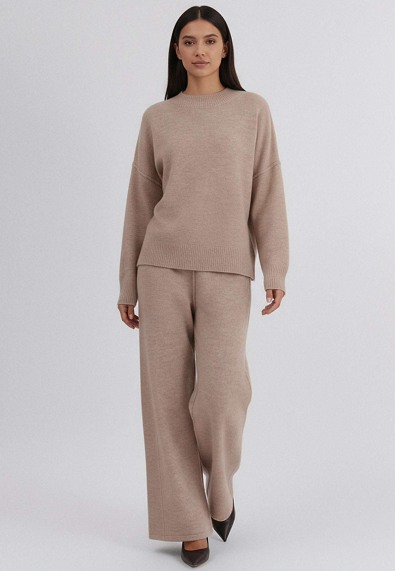 KNIT TROUSERS BEIGE