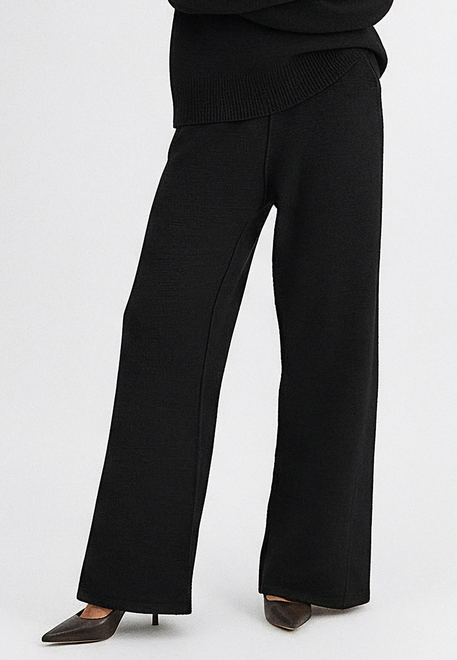 KNIT TROUSERS BLACK