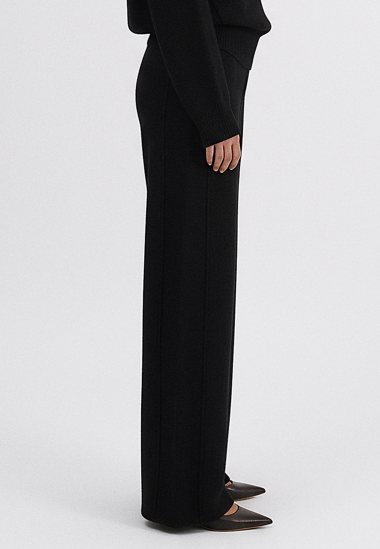 KNIT TROUSERS BLACK