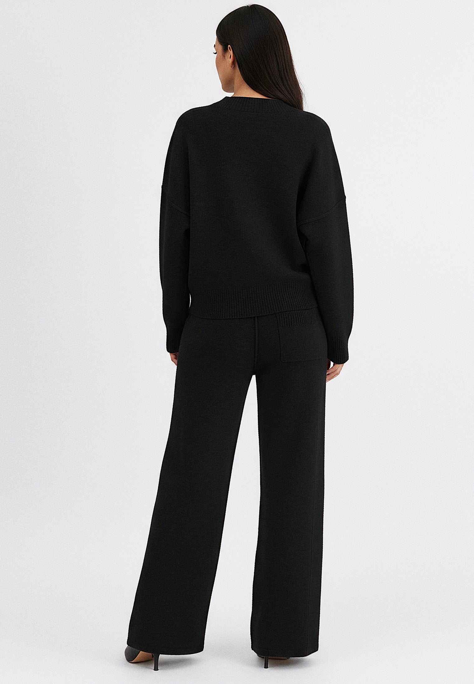 KNIT TROUSERS BLACK