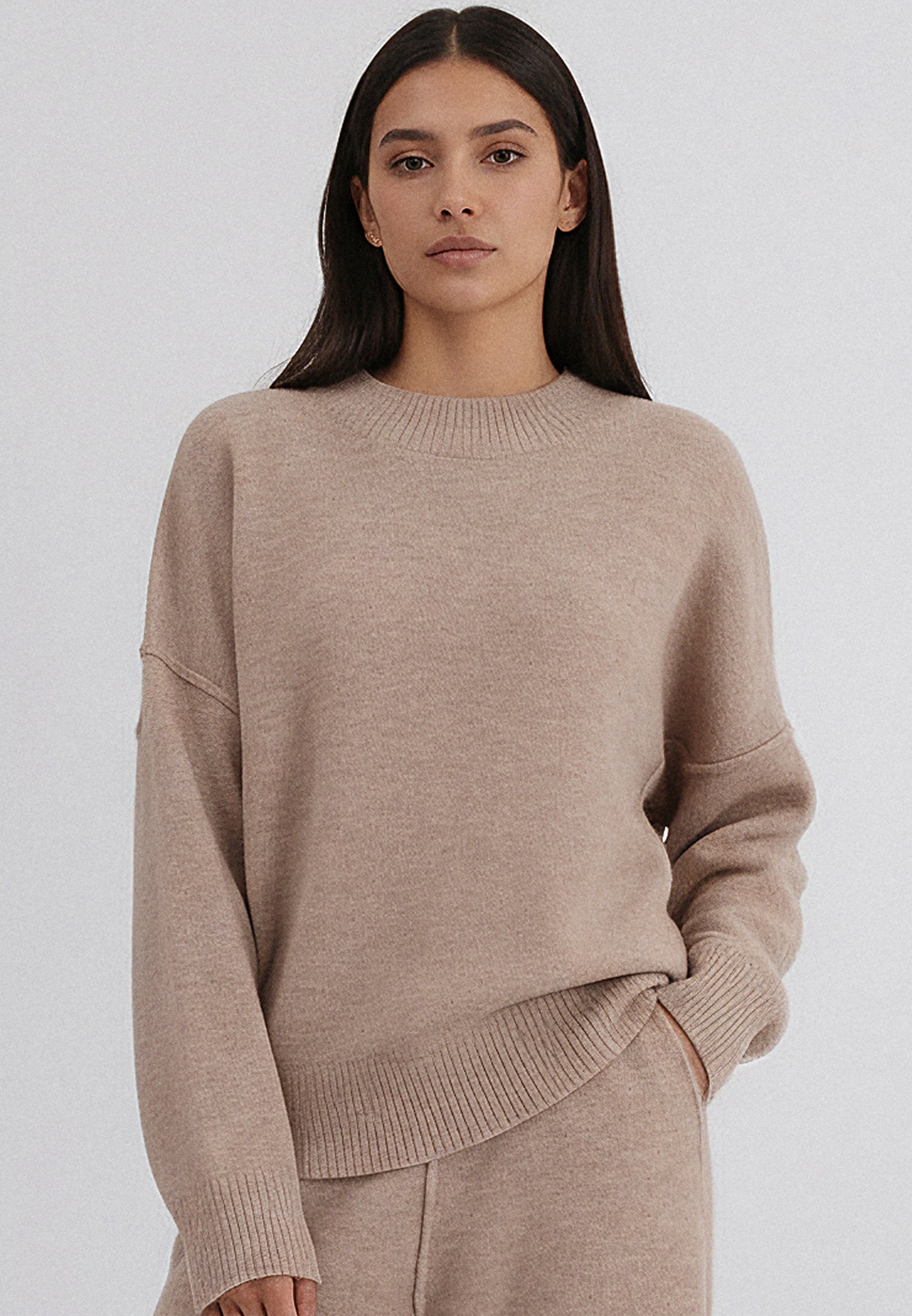 KNIT JUMPER BEIGE