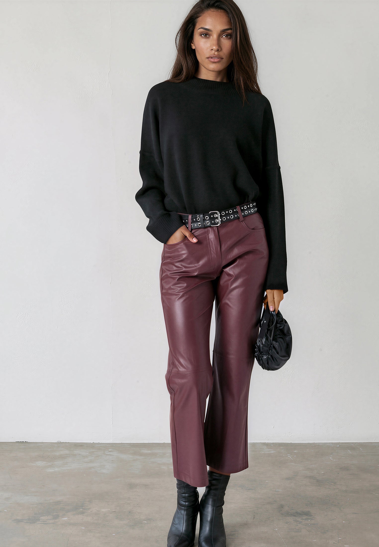 NEBULA TROUSERS OXBLOOD