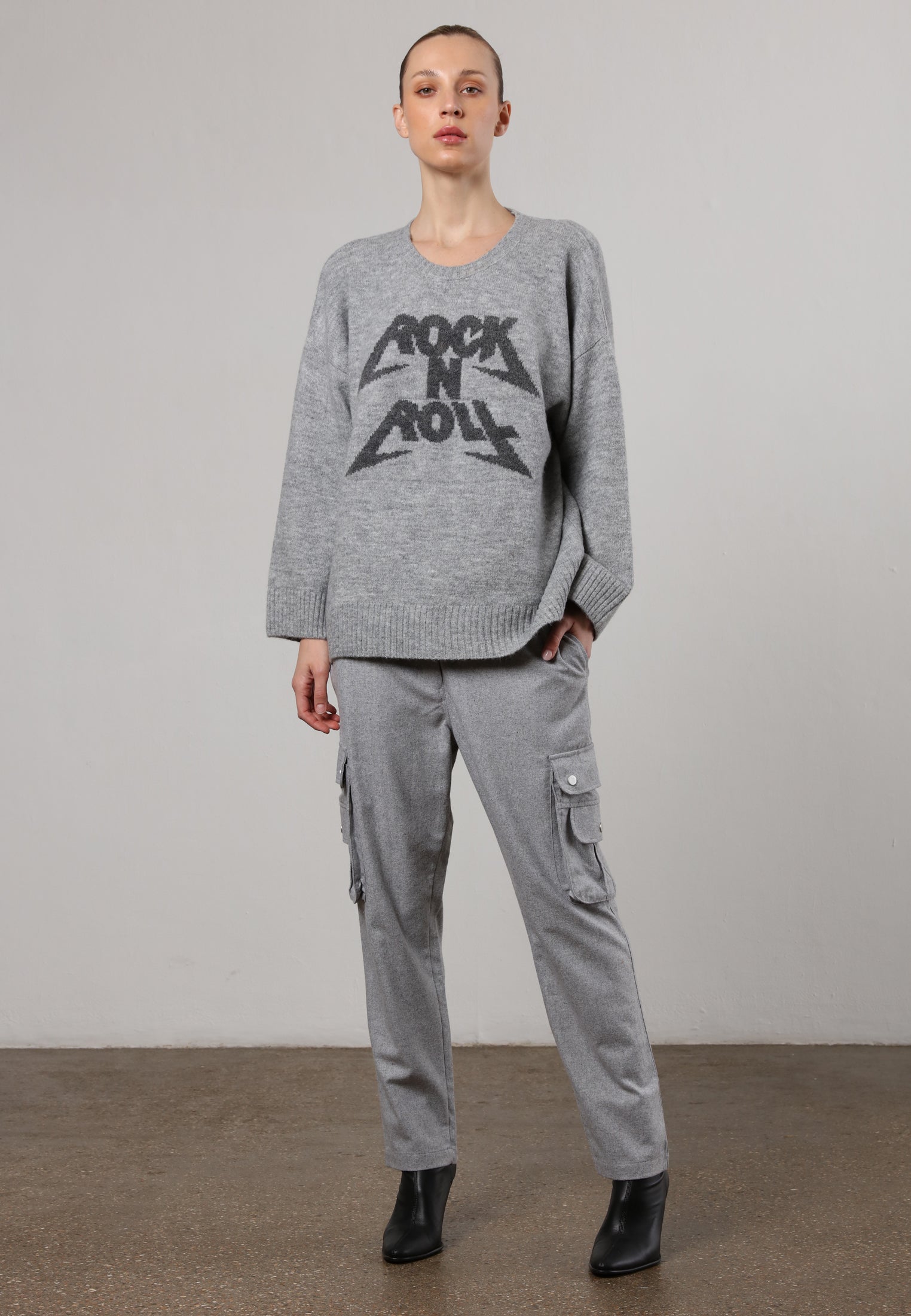 REVOLUTION JUMPER GREY MARL