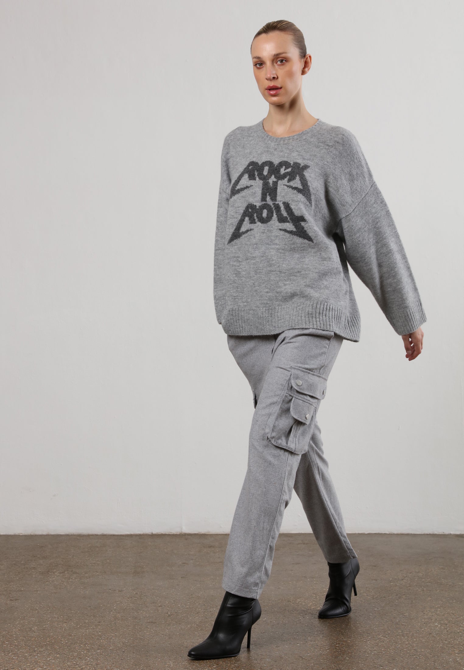 REVOLUTION JUMPER GREY MARL