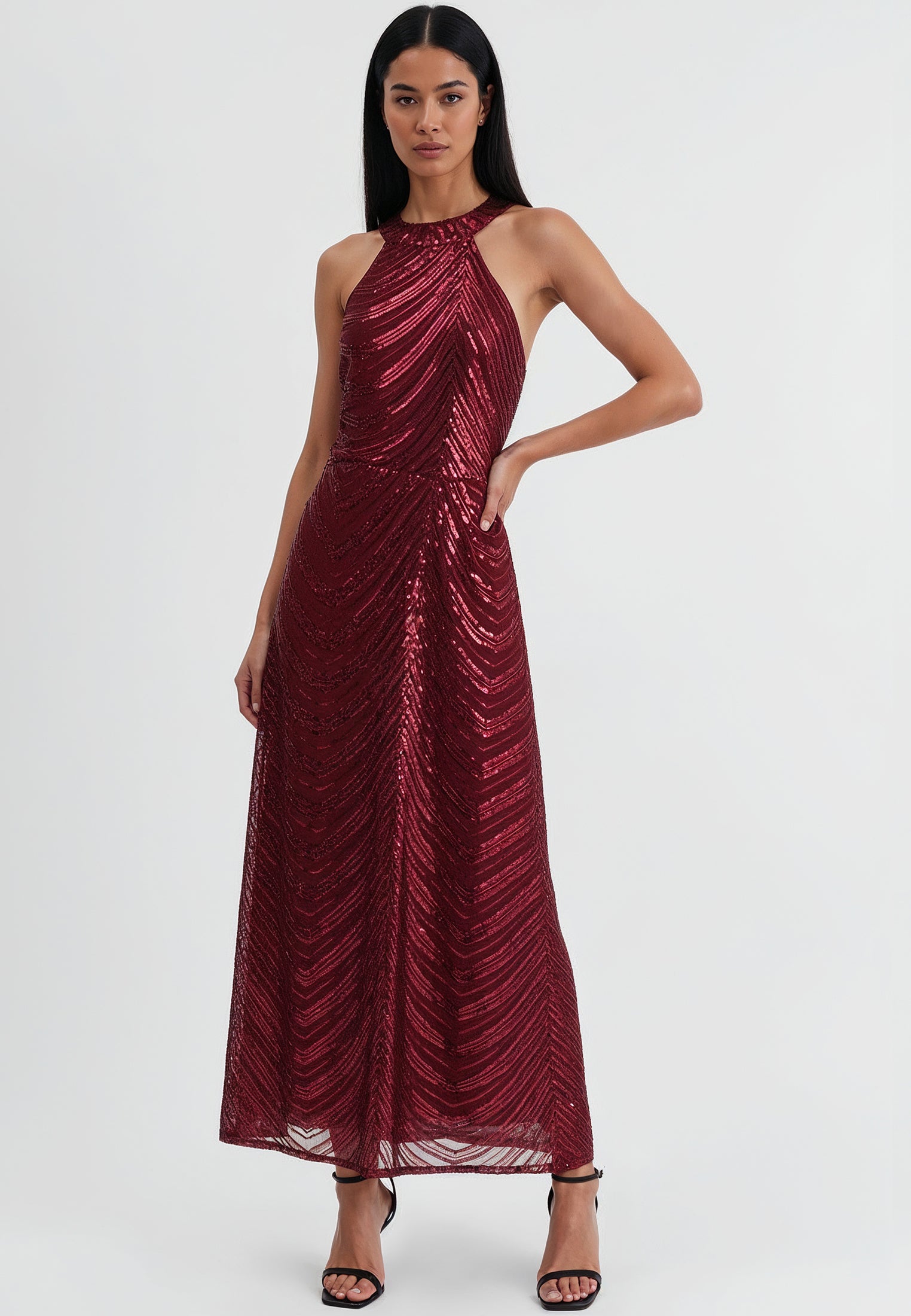 TOUCH DRESS BURGUNDY