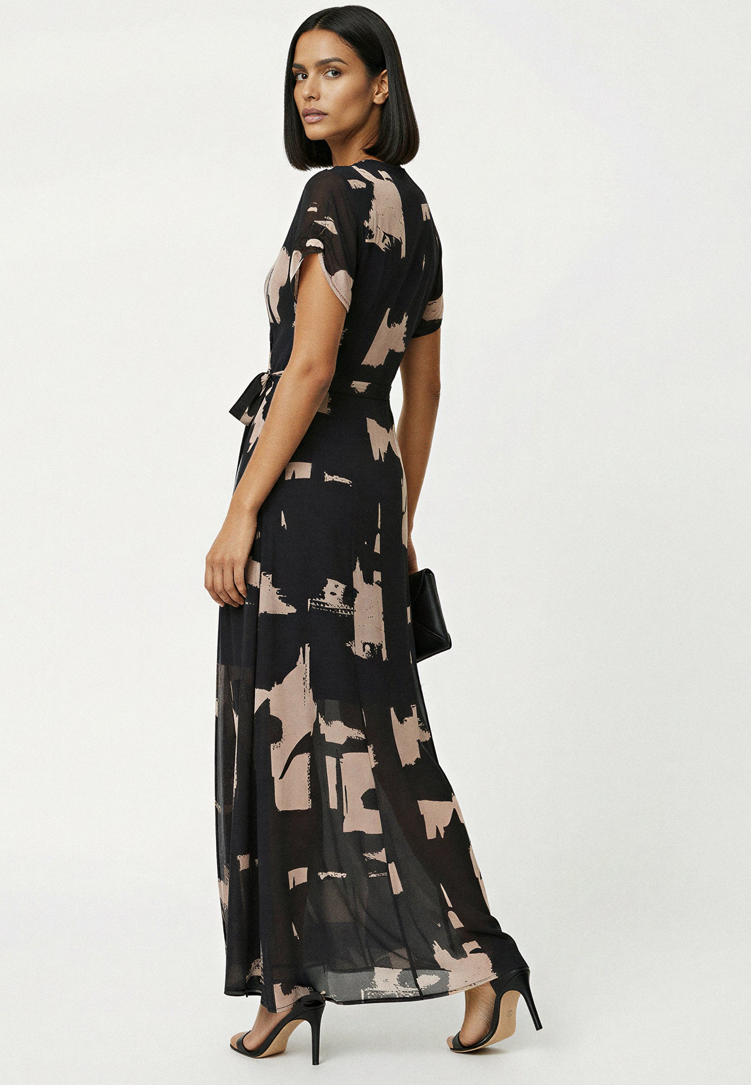 CREW MAXI WRAP DRESS FACADE
