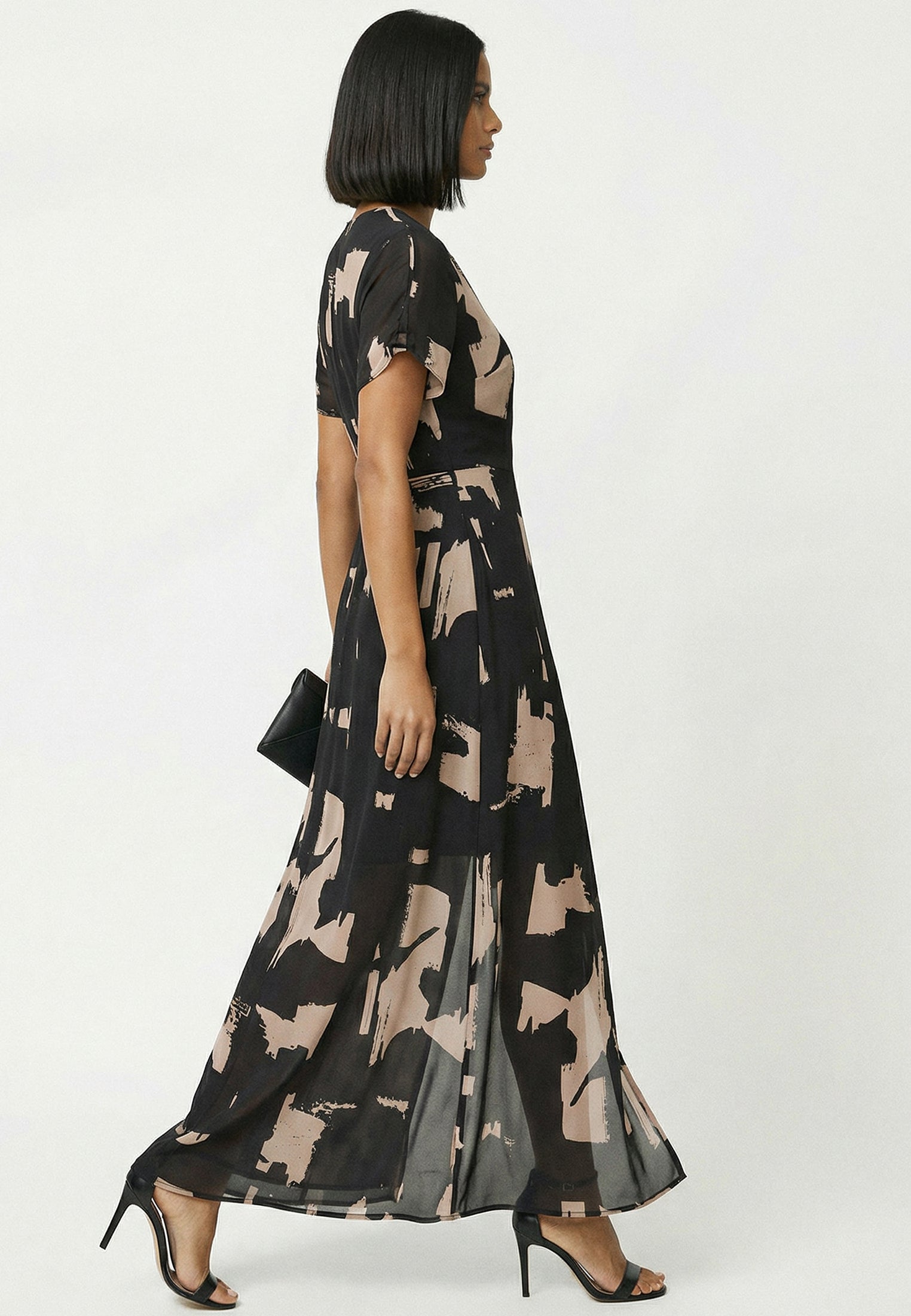 CREW MAXI WRAP DRESS FACADE