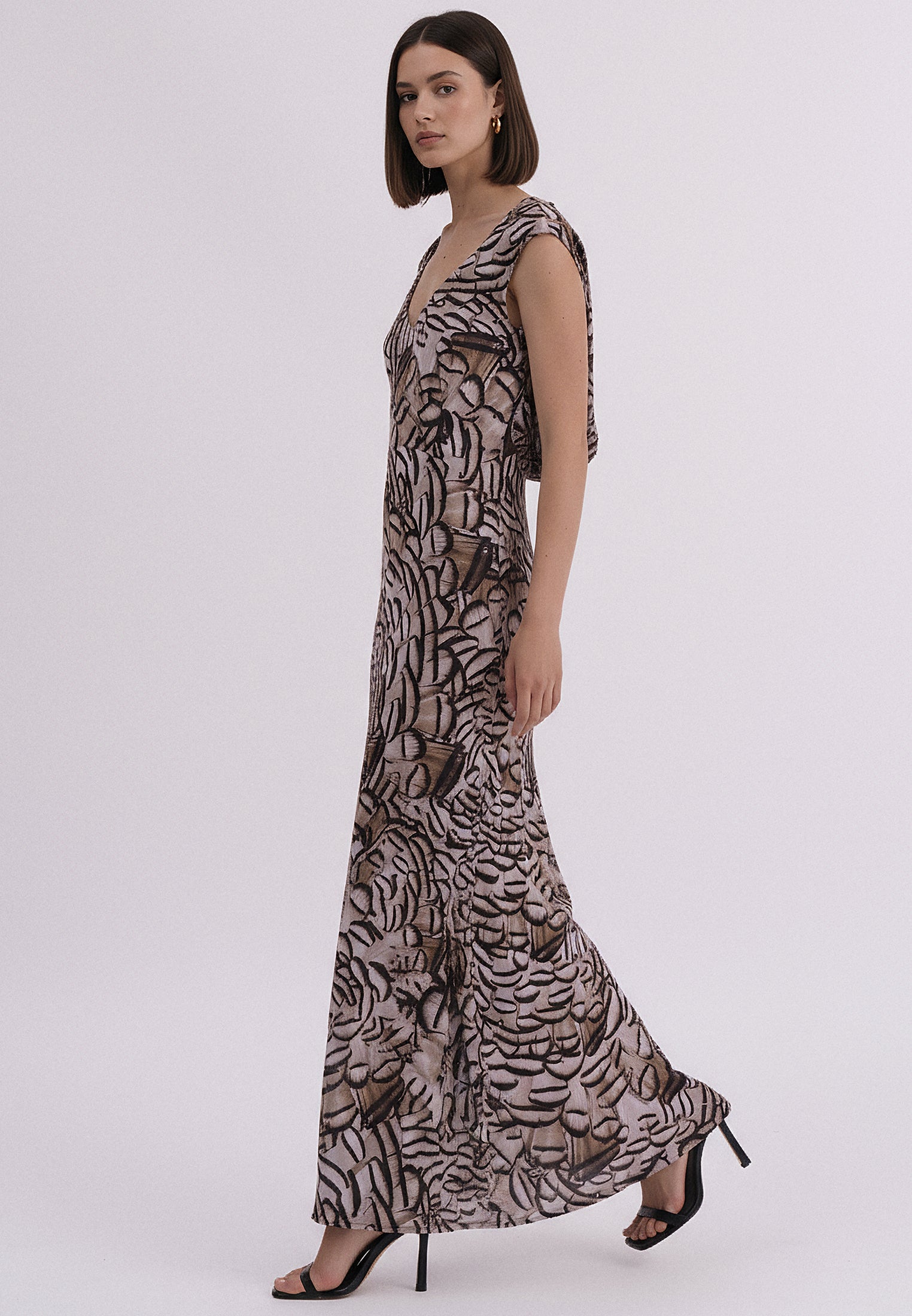 DAWN MAXI DRESS PLUME PRINT