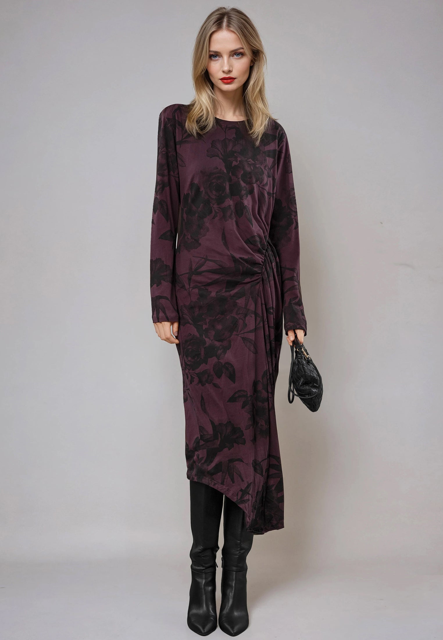 FLINT DRESS MAUVE WINE