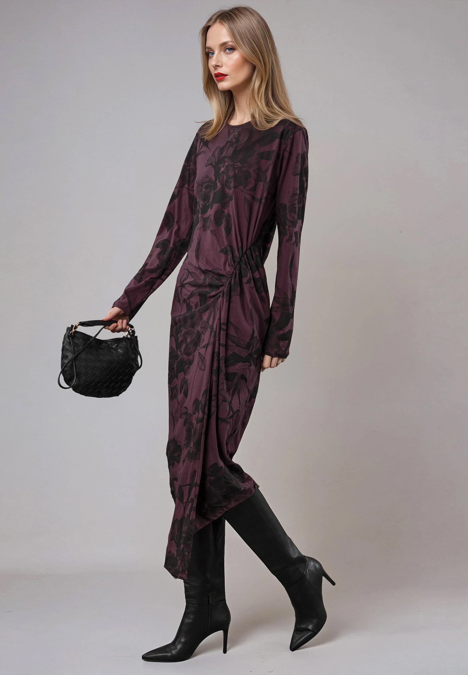 FLINT DRESS MAUVE WINE