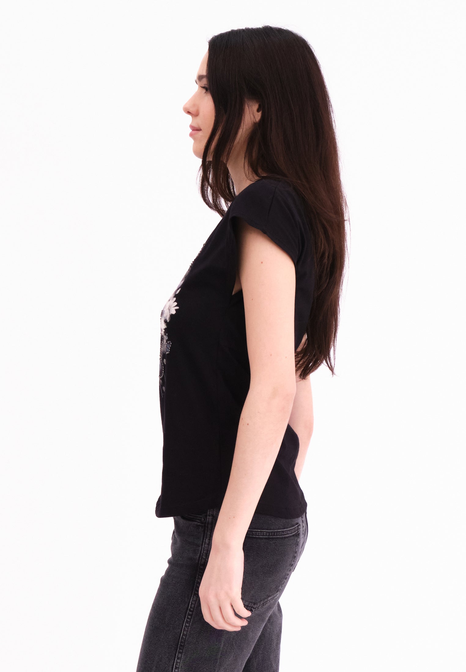 JILLIAN T-SHIRT BLACK SKULL