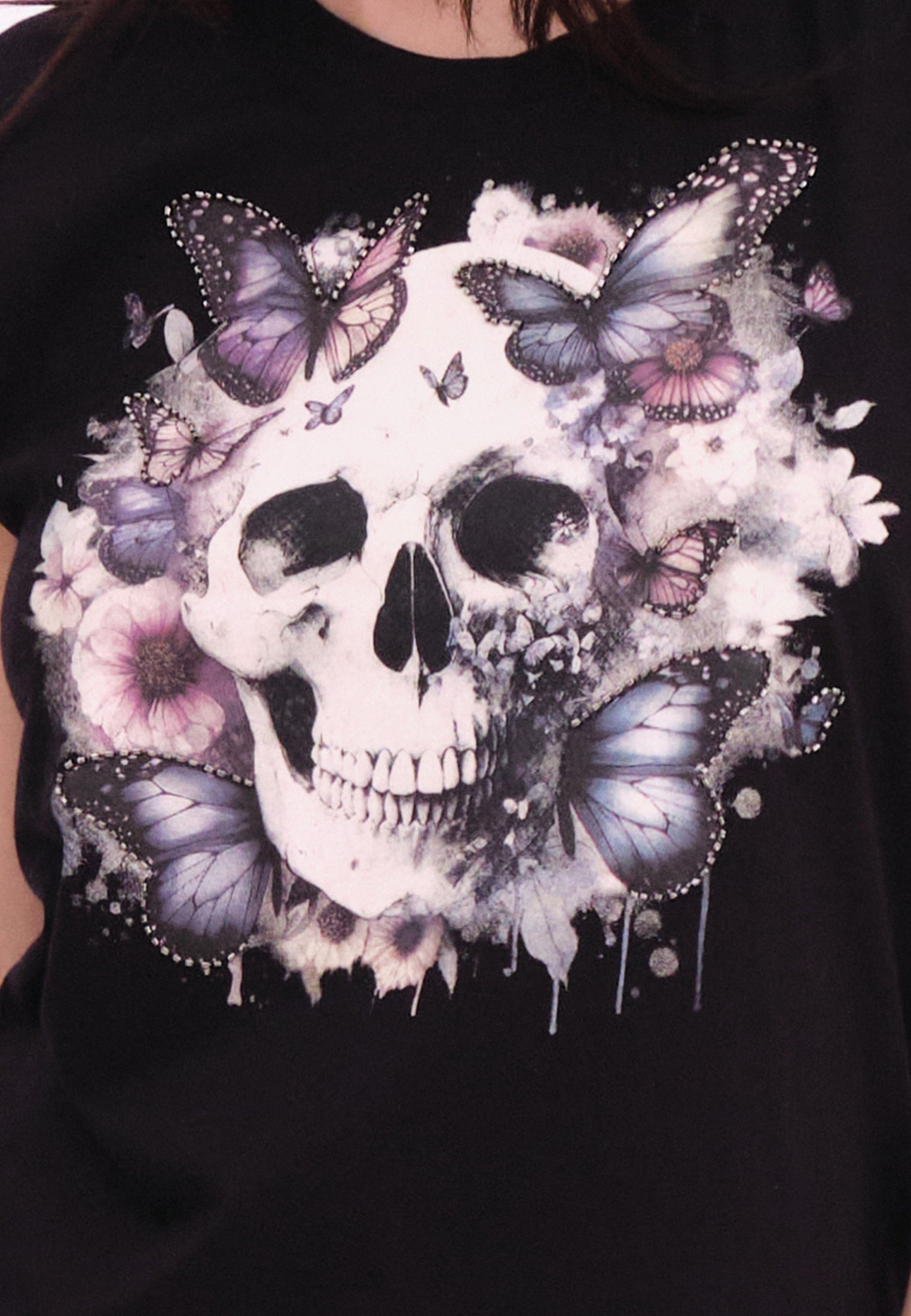 JILLIAN T-SHIRT BLACK SKULL