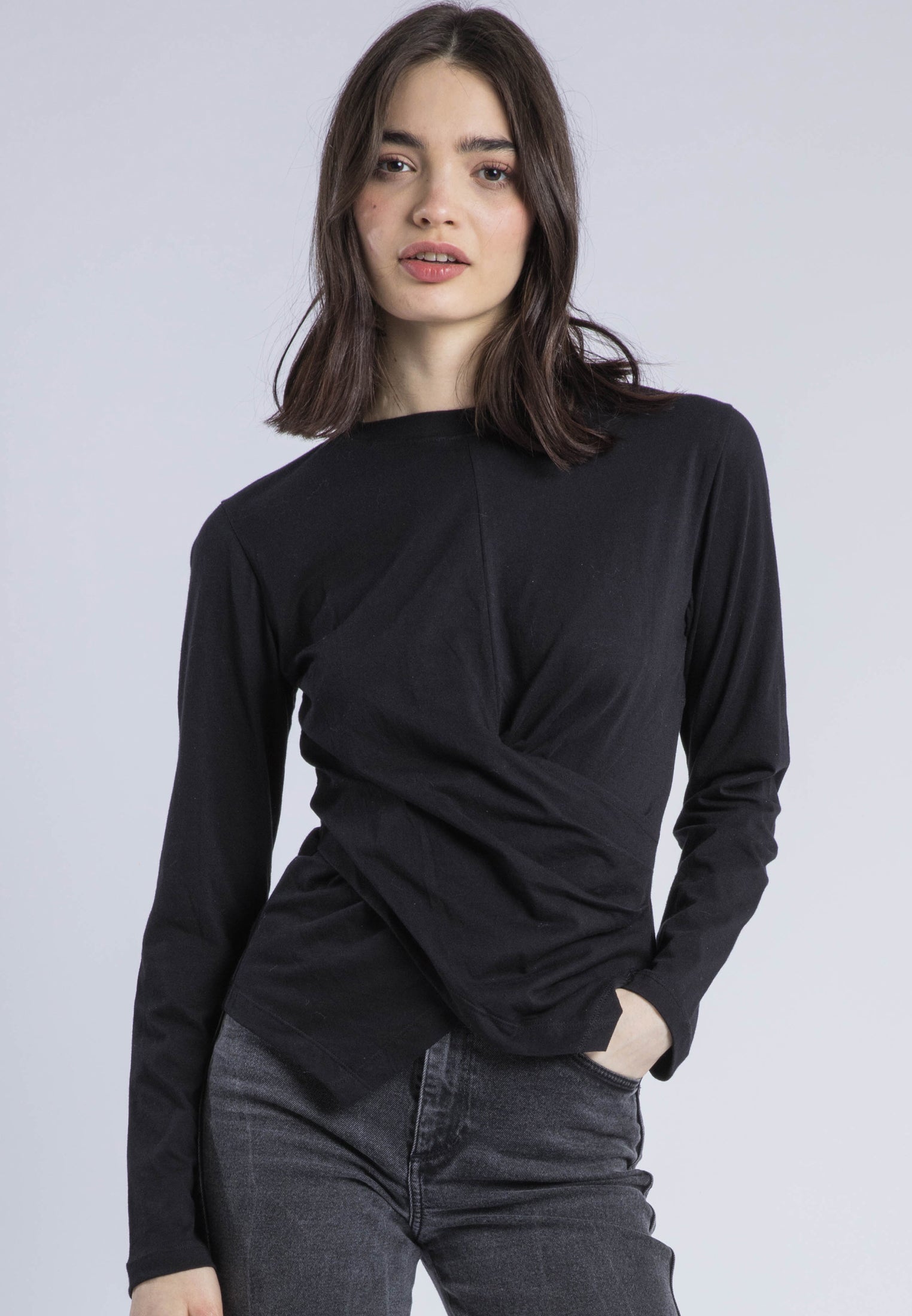 TIME TOP LS BLACK
