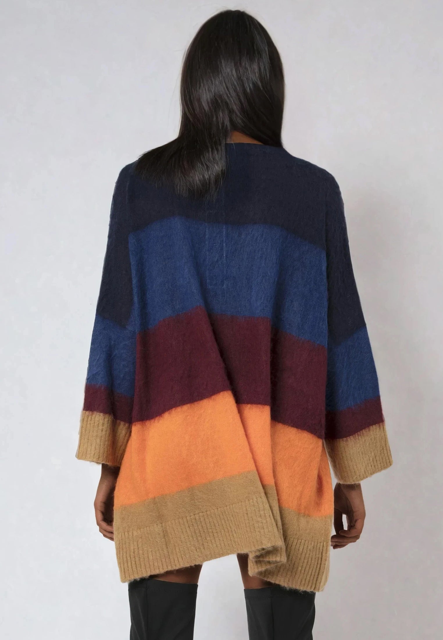 CRESCENT JUMPER DRESS BLOCK STRIPE