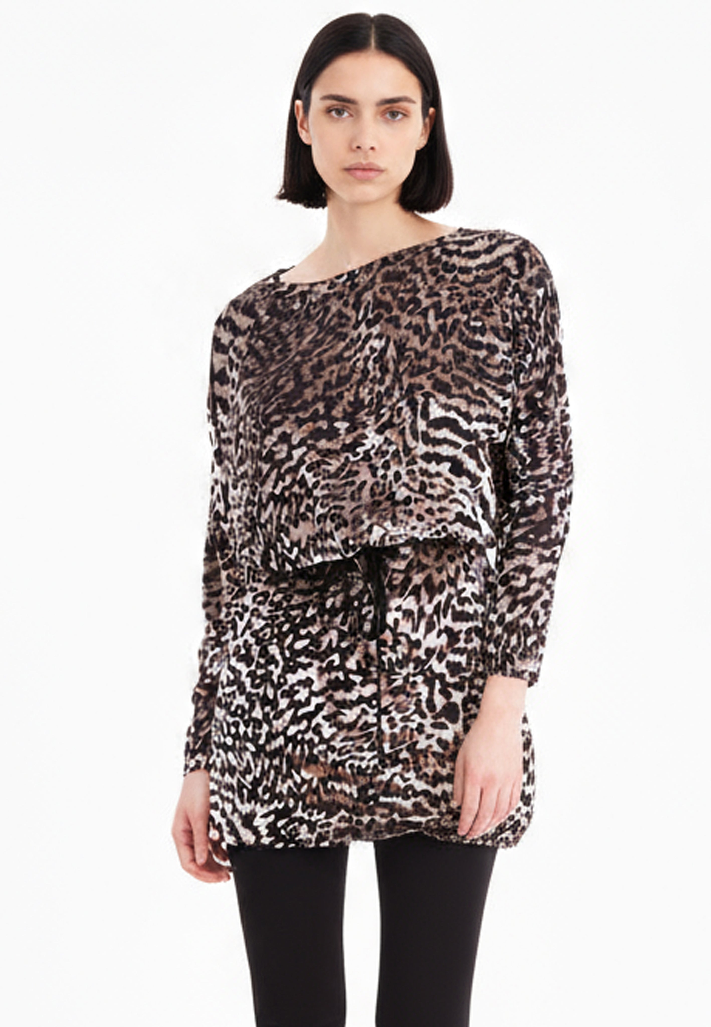 EMMY DRESS SILVER ANIMAL