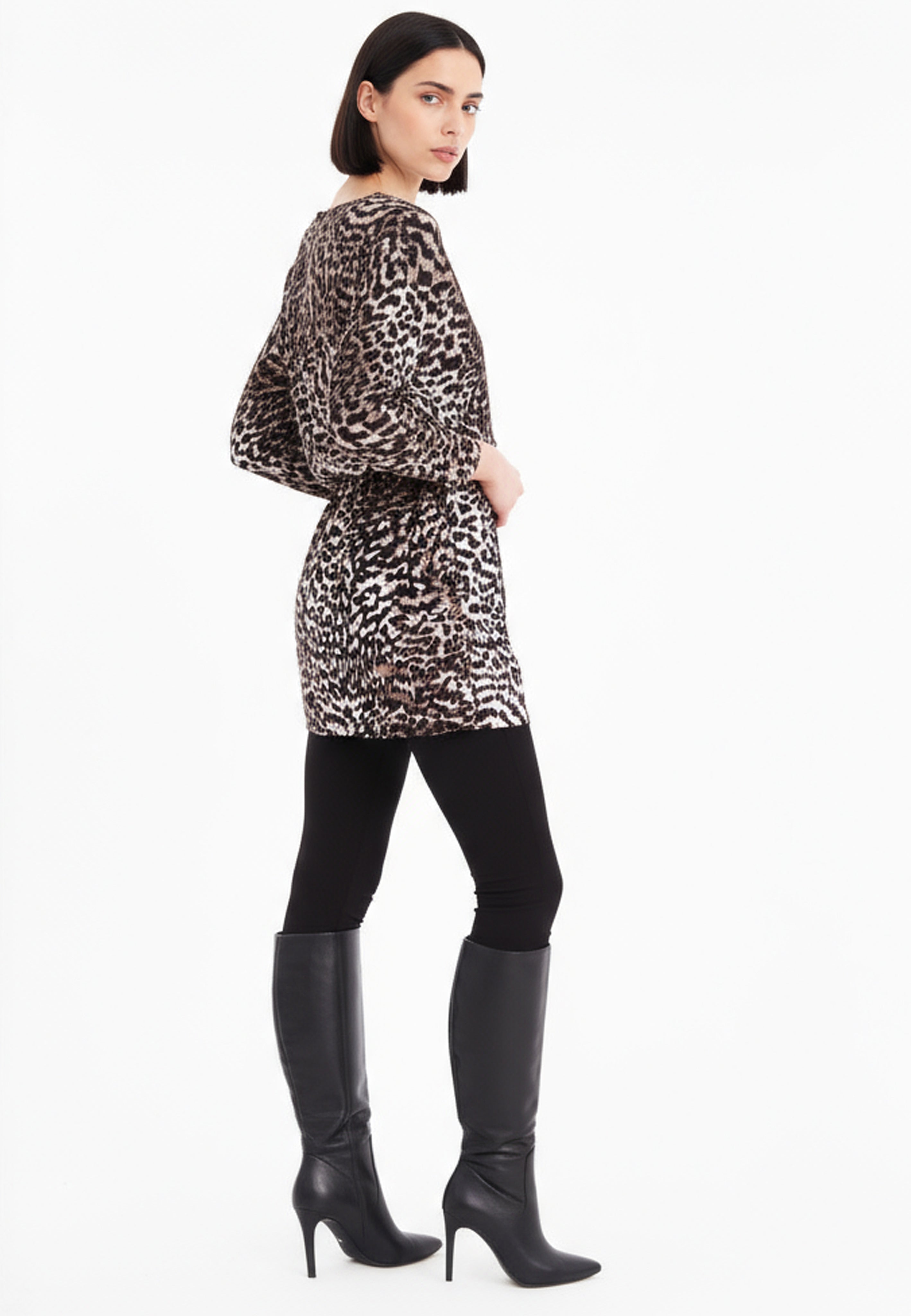 EMMY DRESS SILVER ANIMAL