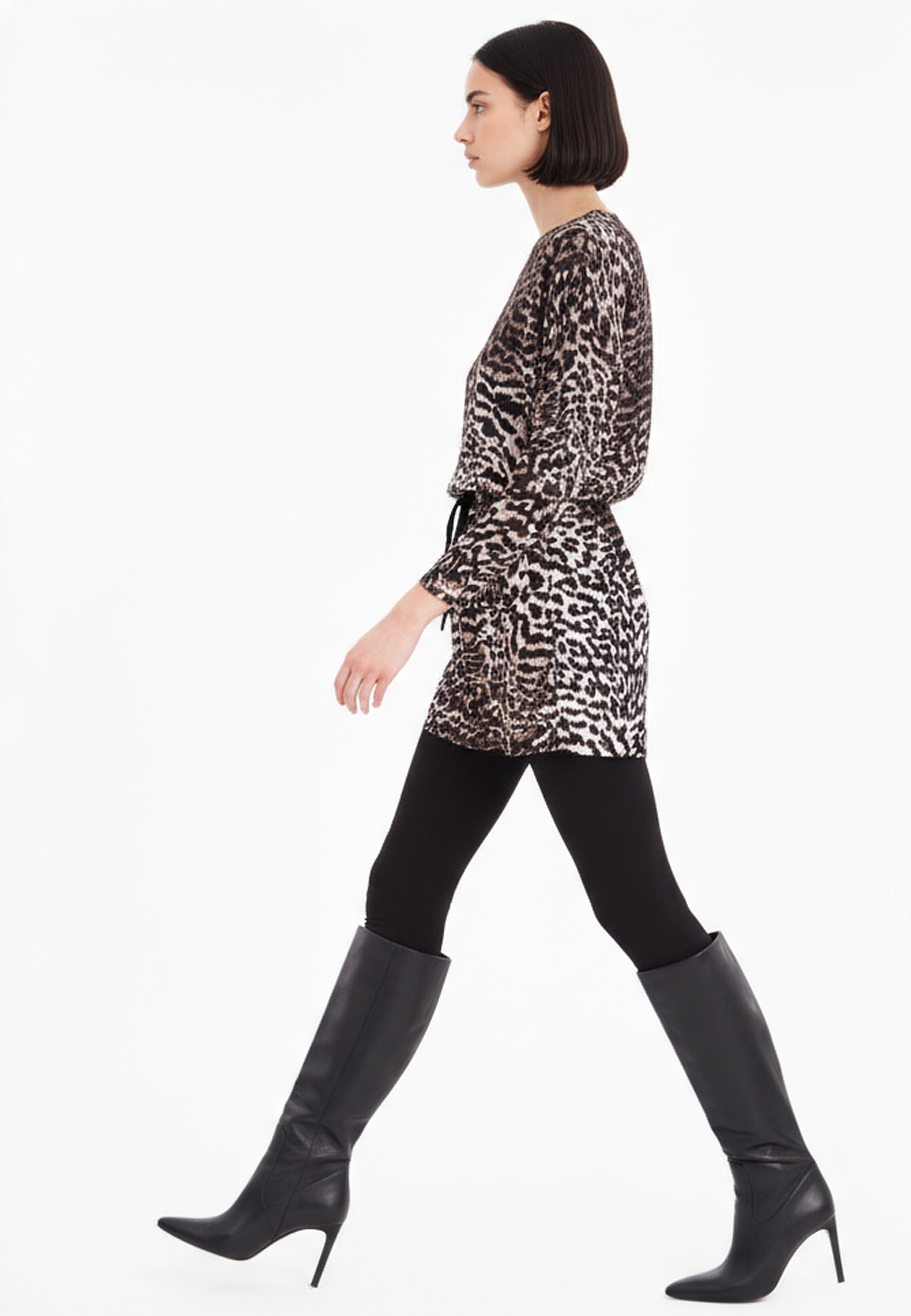 EMMY DRESS SILVER ANIMAL