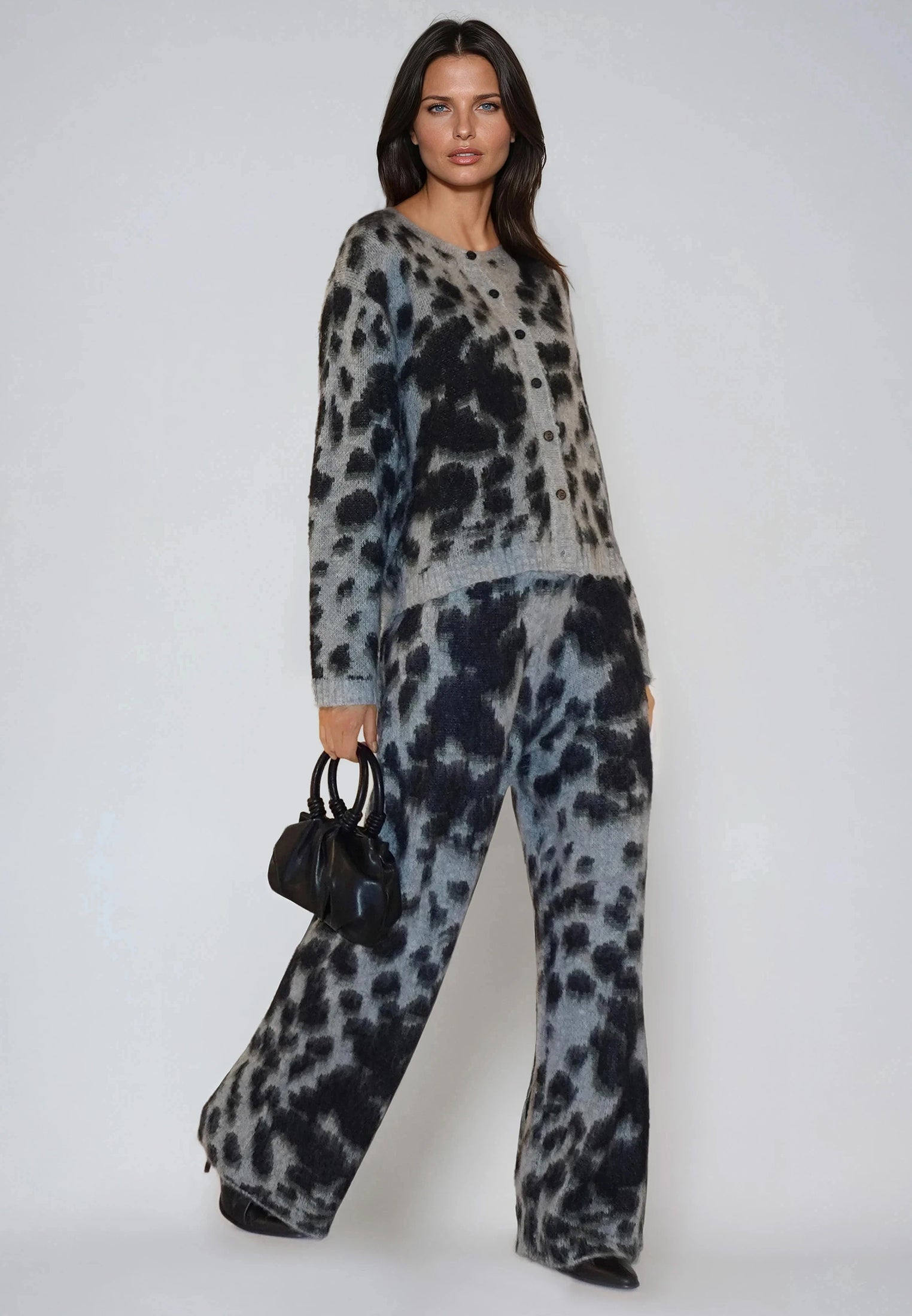 ERIN KNITTED PANTS GREY & BLACK