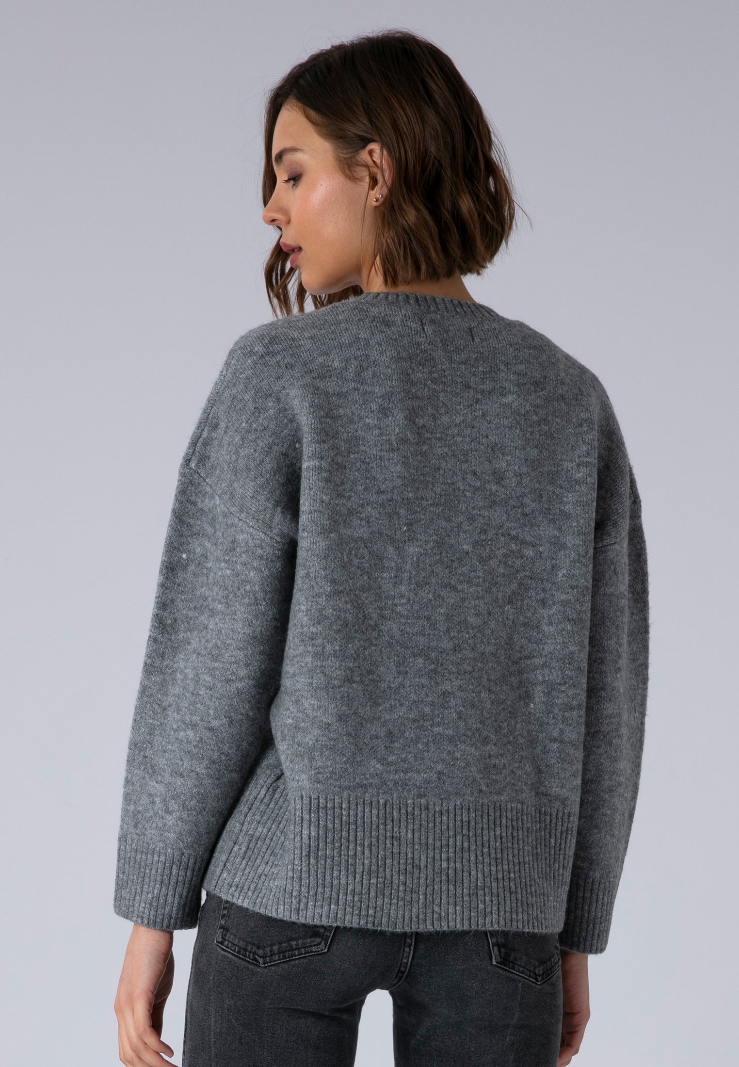 REBEL FOREVER JUMPER GREY MARL & BLACK