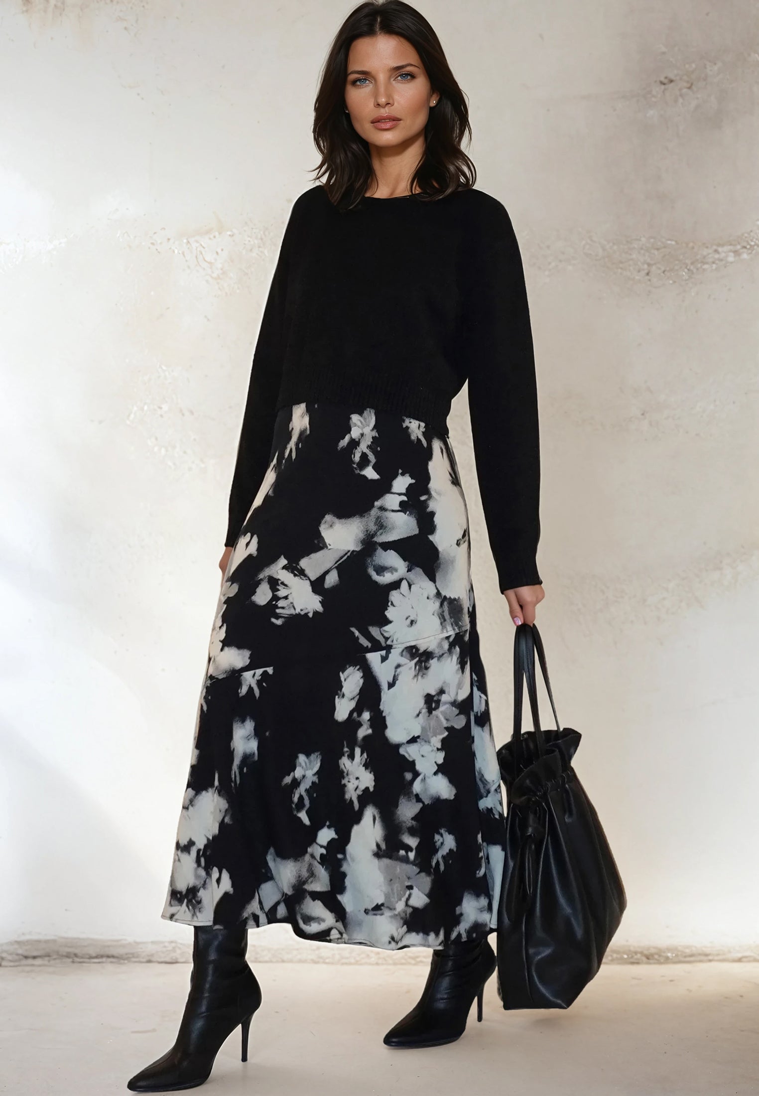 FAY DRESS BLOSSOM & BLACK