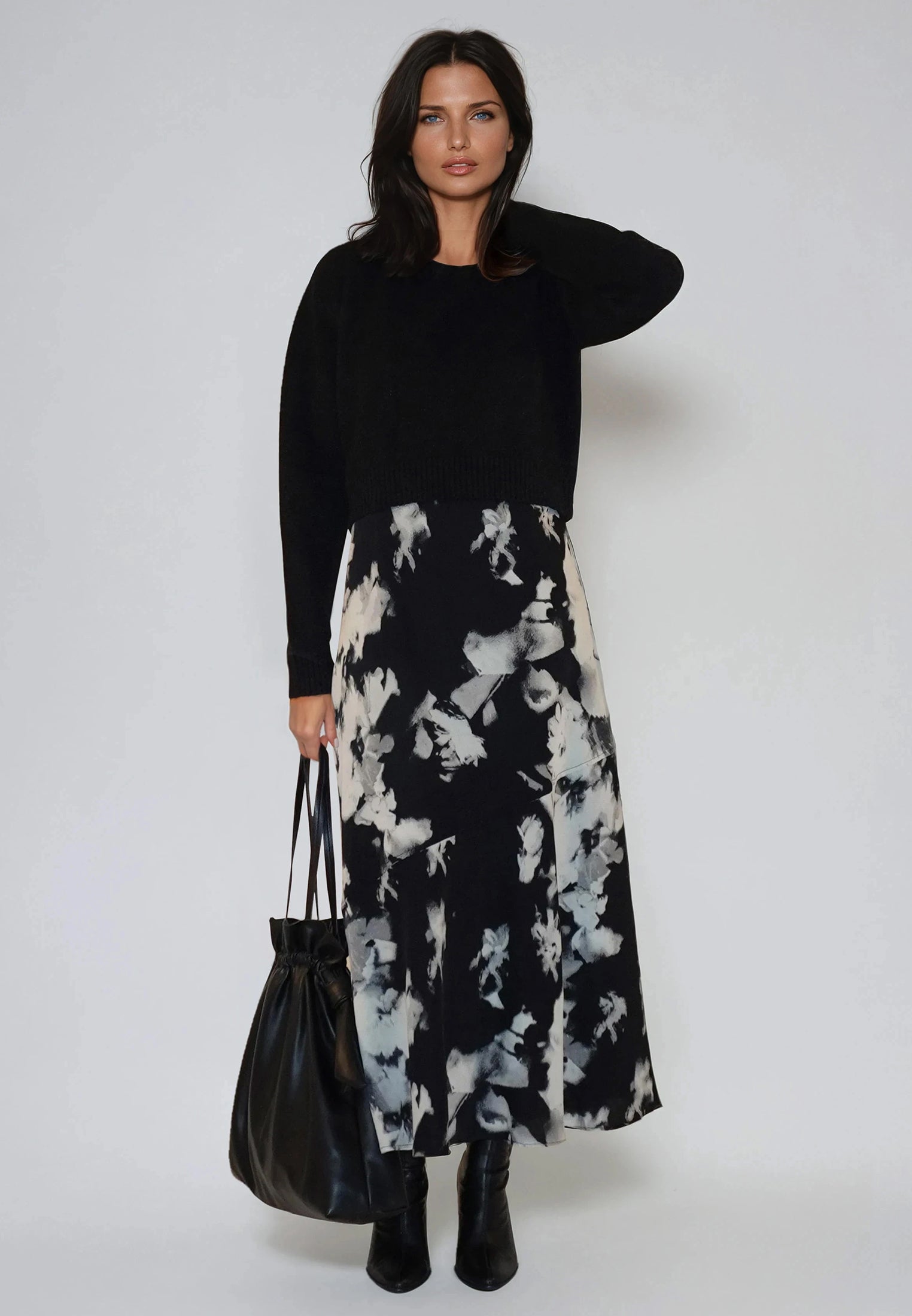 FAY DRESS BLOSSOM & BLACK