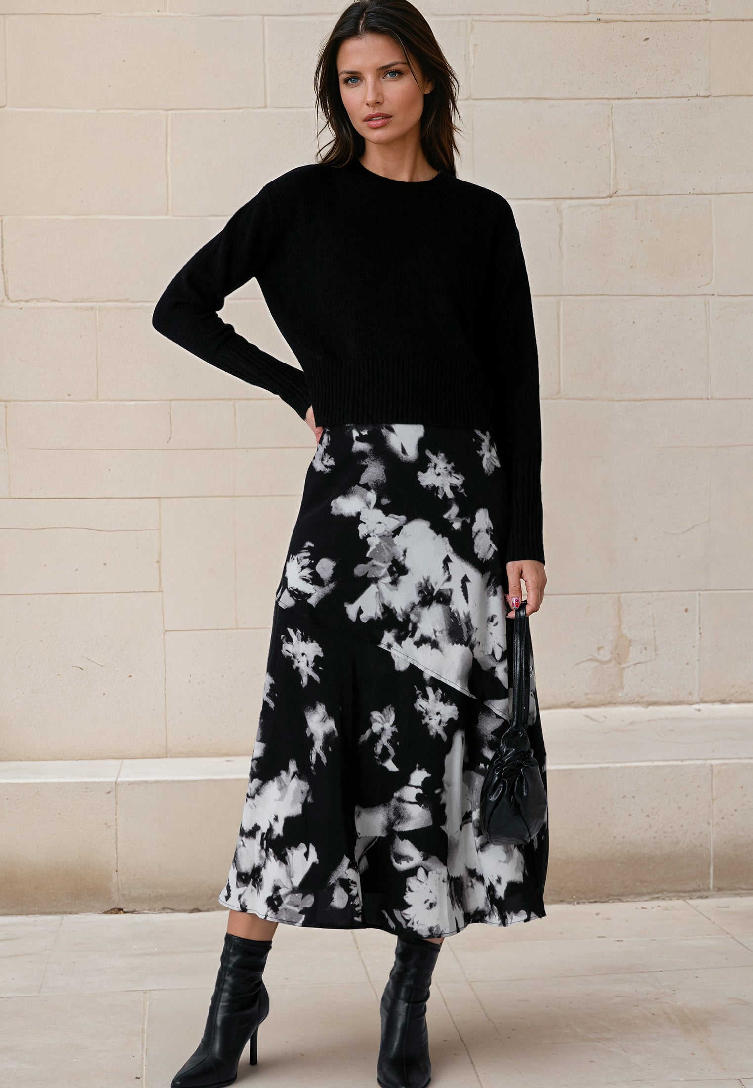 FAY DRESS BLOSSOM & BLACK