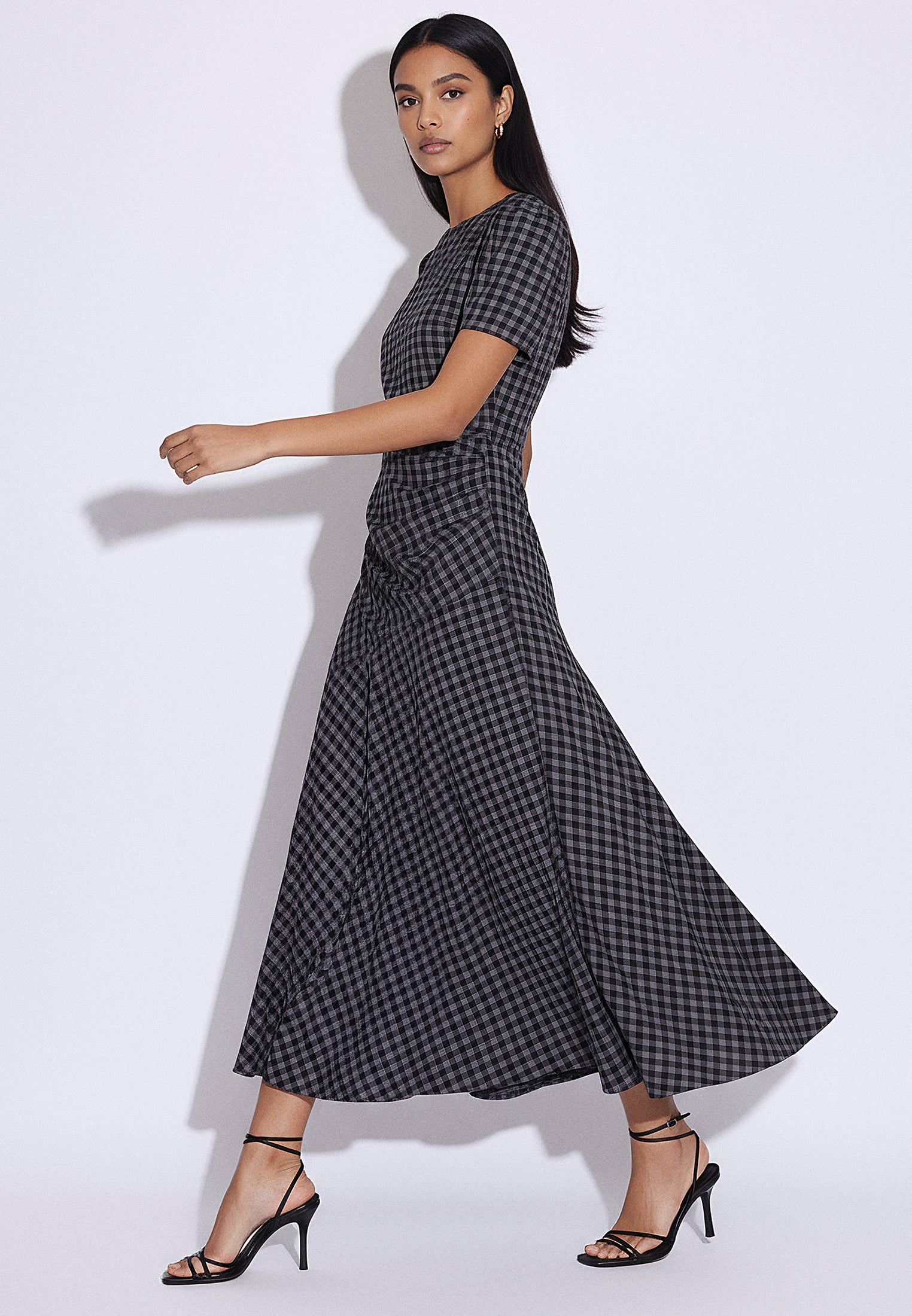 HOLLY MAXI DRESS CHECK