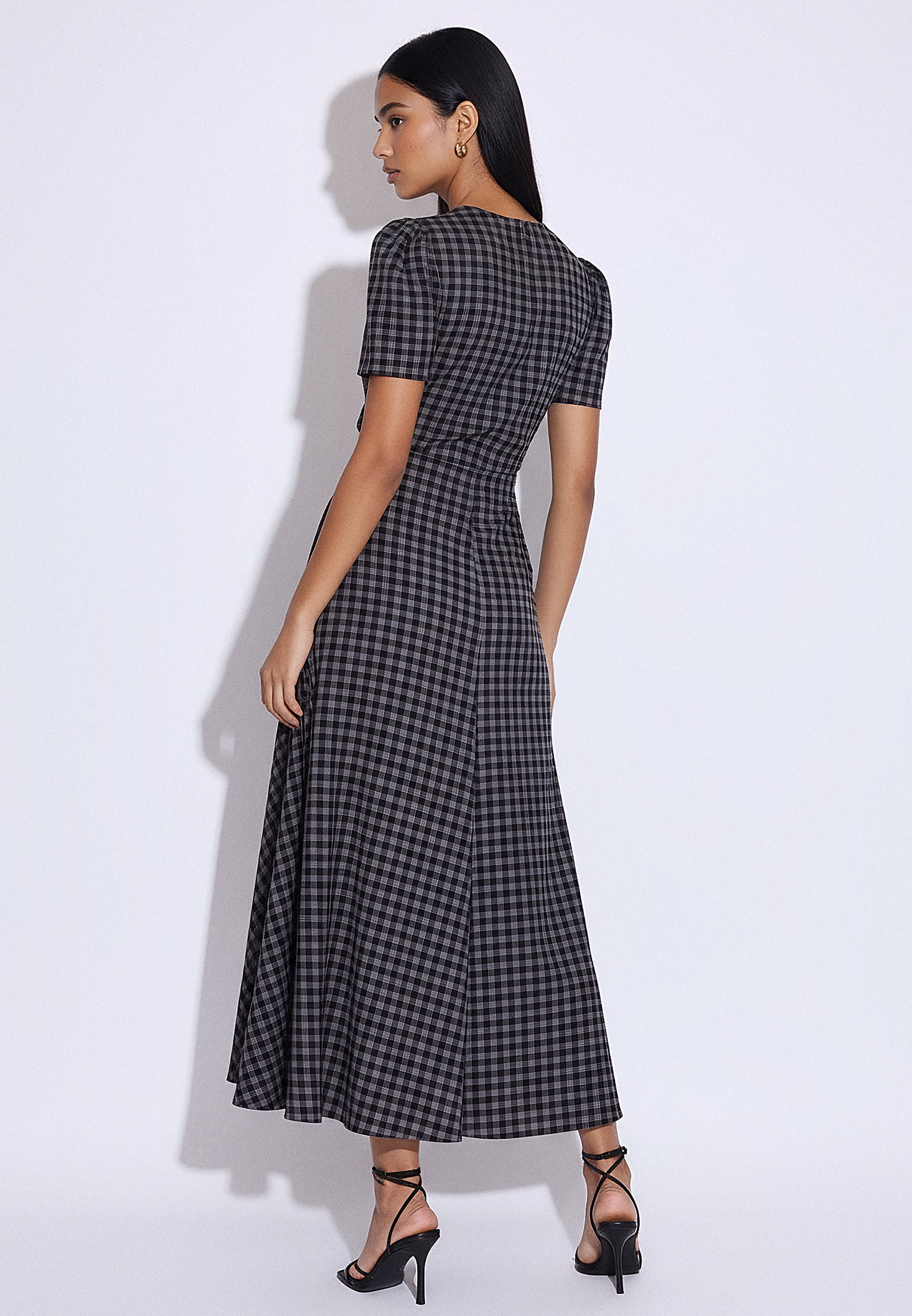 HOLLY MAXI DRESS CHECK
