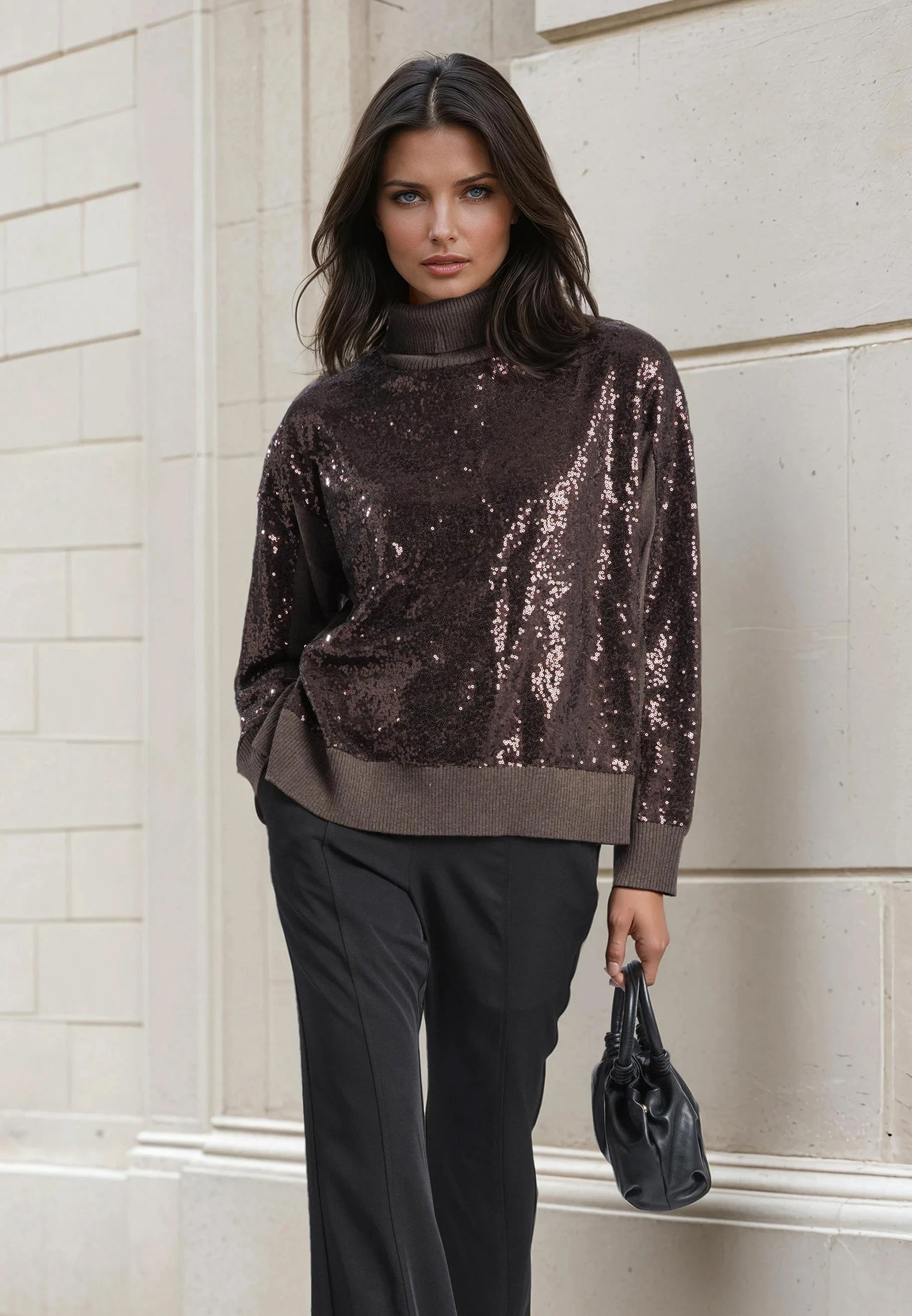 HAILEY TURTLENECK BROWN