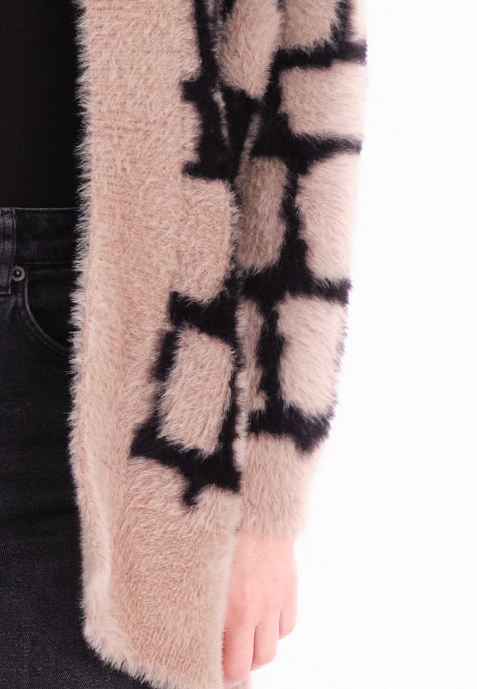IRIS CARDIGAN STONE & BLACK