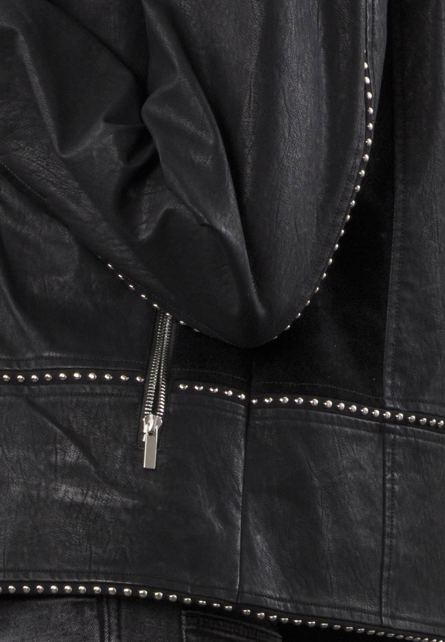 JANE FAUX LEATHER JACKET BLACK